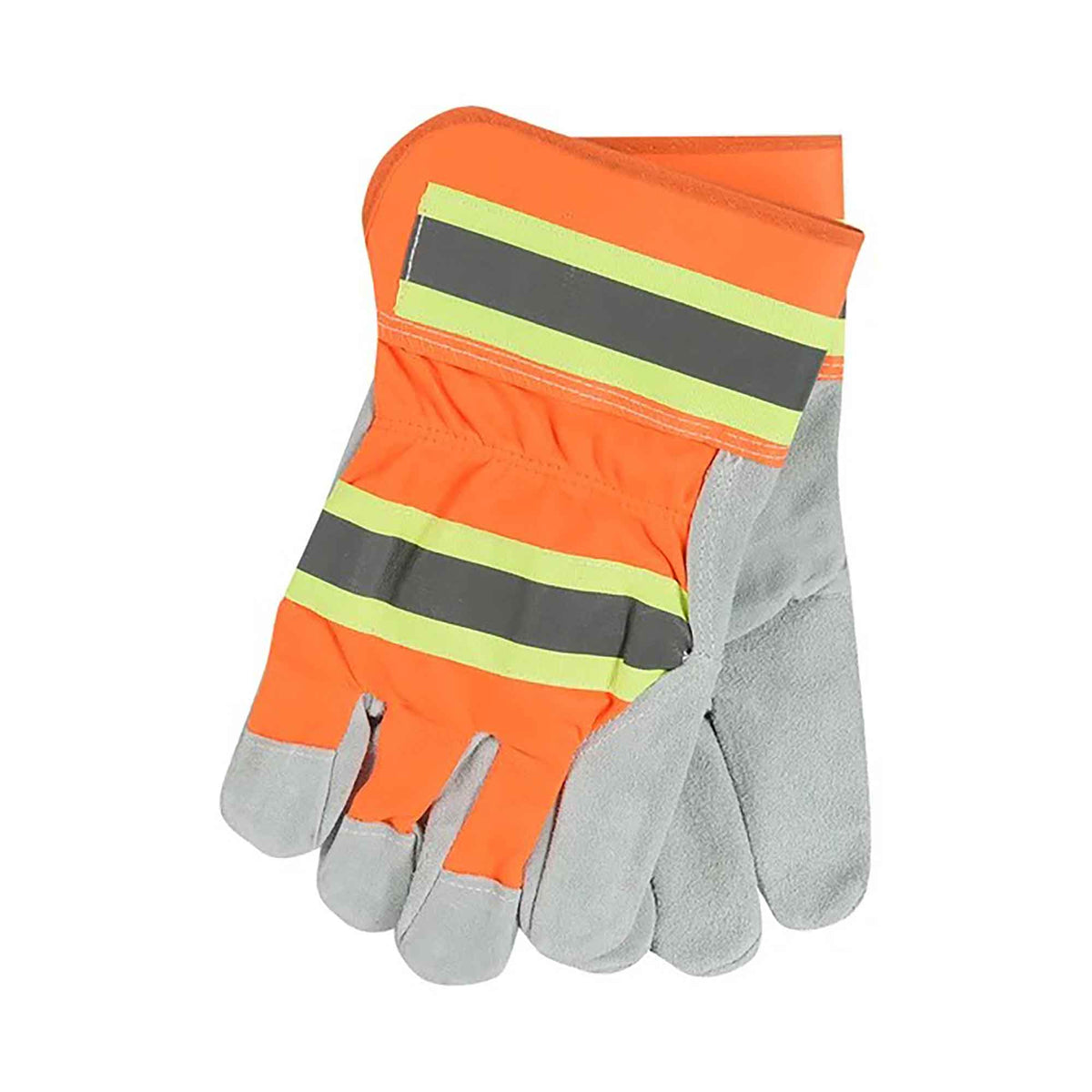 Gants de travail polyvalents en cuir à haute visibilité, grand / T-grand