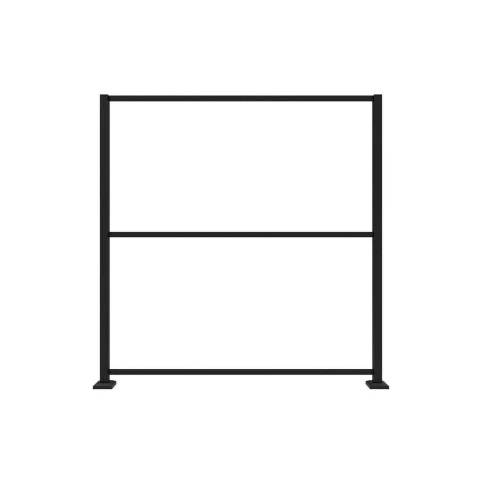 Structure en aluminium noir de 74'' x 71'' pour panneaux décoratifs, 34'' x 68''