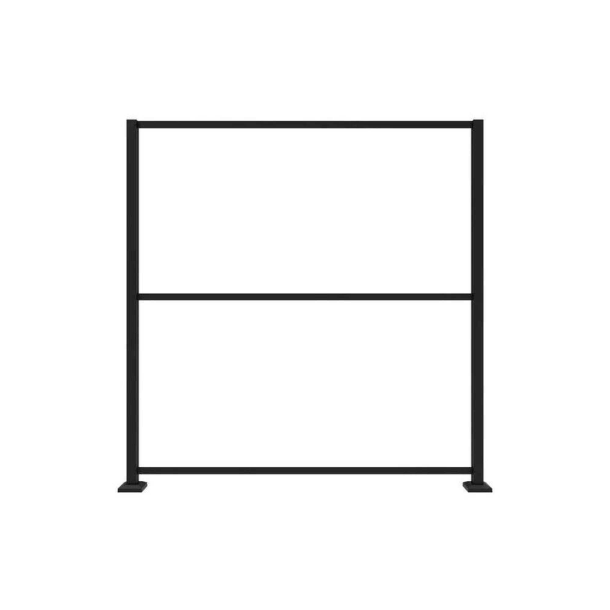 Structure en aluminium noir de 74'' x 71'' pour panneaux décoratifs, 34'' x 68''