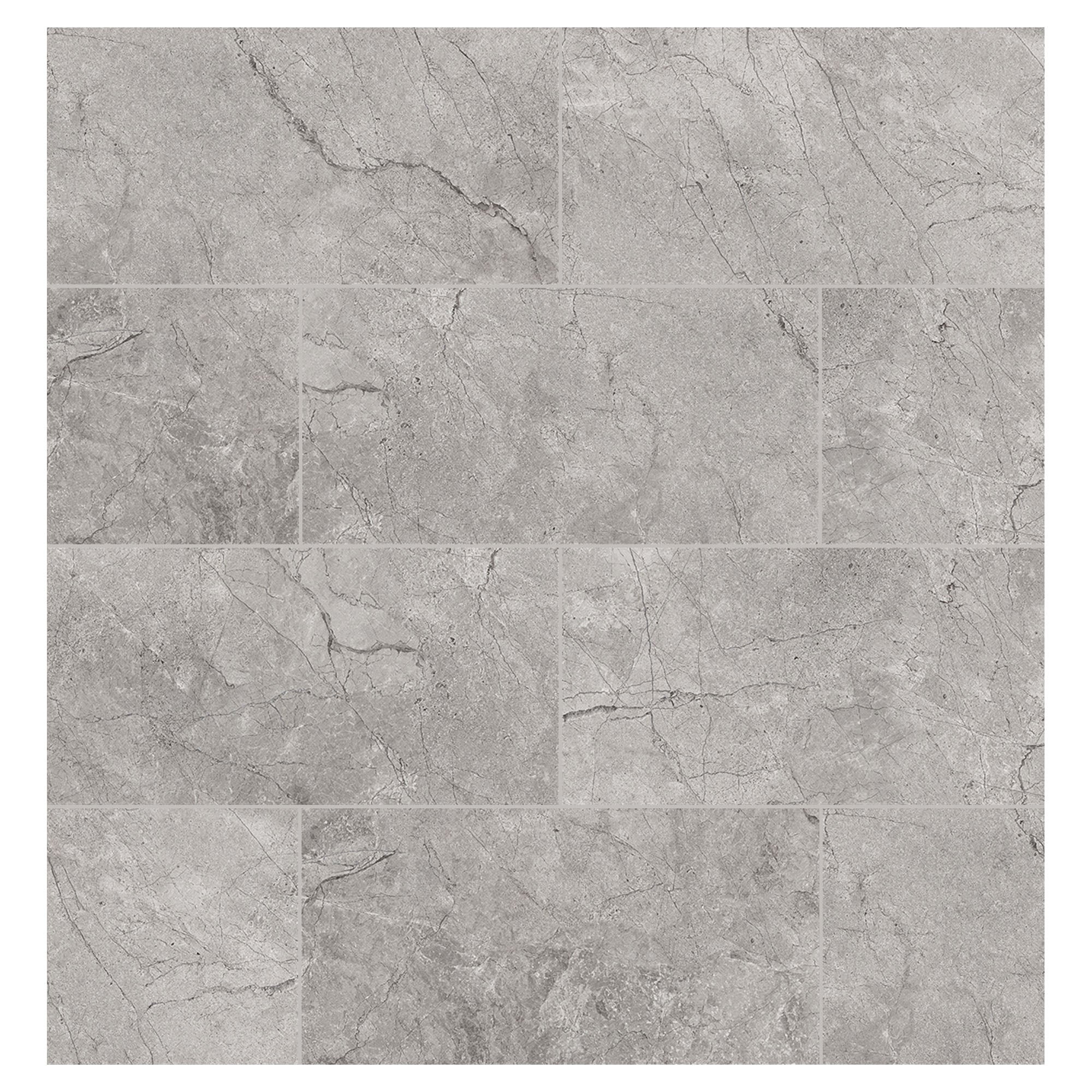 Tuiles autocollantes en vinyle de 12" x 24" x 2,5 mm d'épaisseur, 48 pi2 (Vicky's Marble)