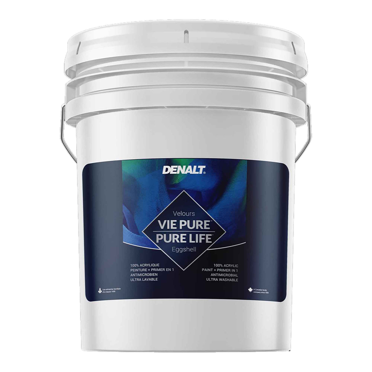 Peinture et apprêt 2 en 1 Vie Pure velours blanc naturel, 18,9 L