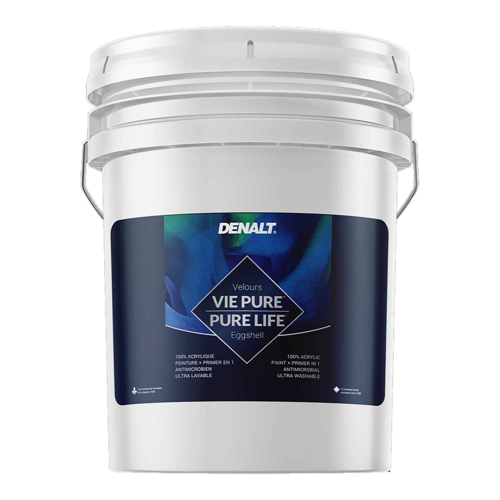 Peinture et apprêt 2 en 1 Vie Pure velours blanc naturel, 18,9 L
