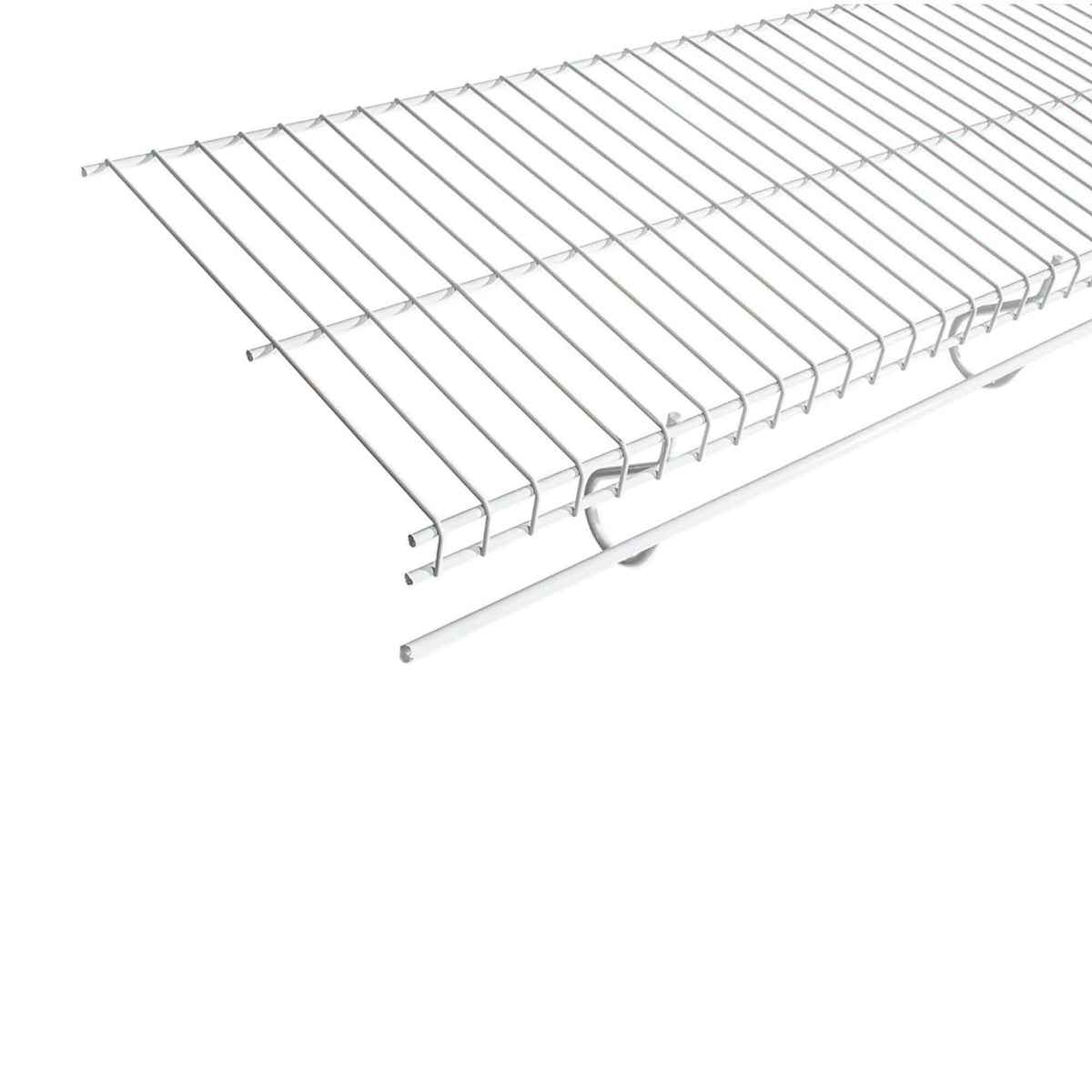 Étagère en métal blanc ''Perma- glisse'' avec glissement continu, 16'' x 72''