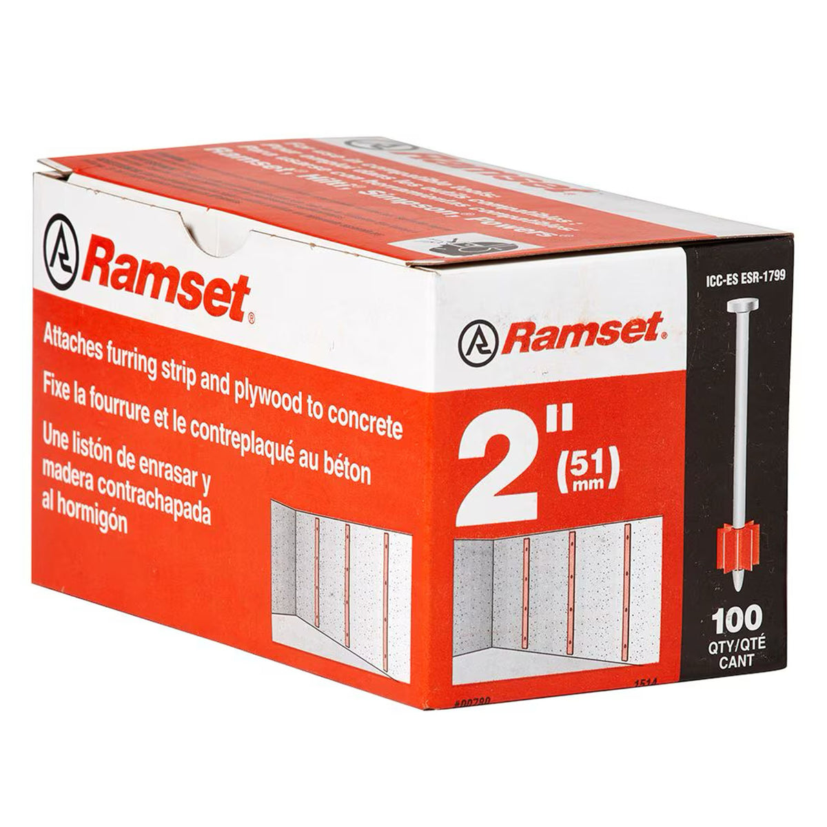 Goujon d'ancrage pour béton, 2" (100 unités)