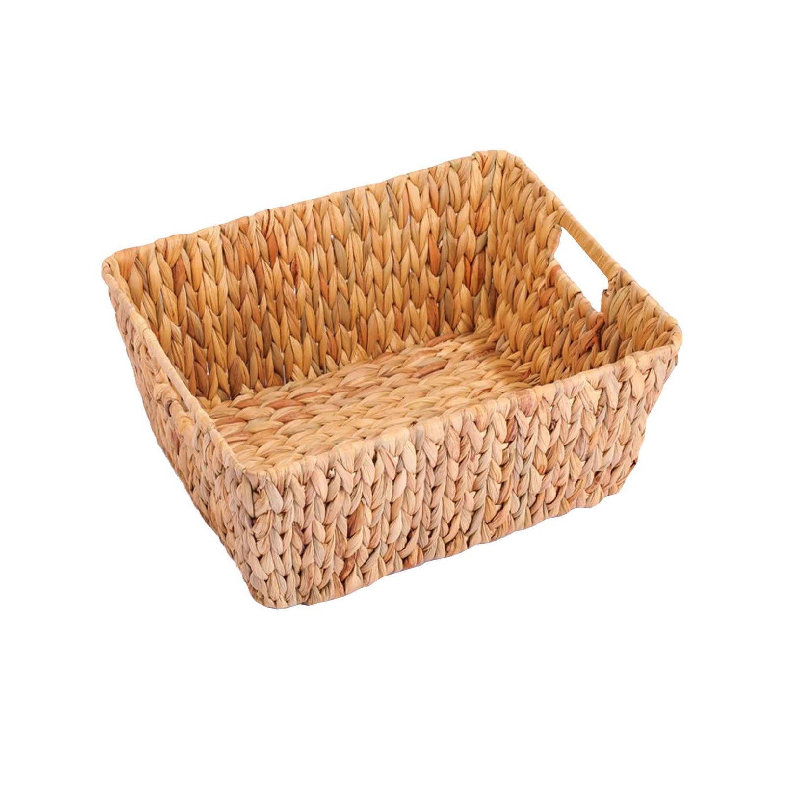 Panier de rangement en jacinthe d'eau, 15'' x 12'' x 5,5''
