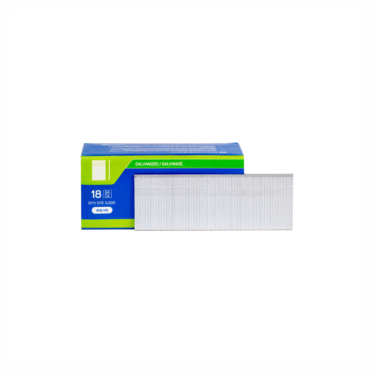 Clous de finition de calibre 18 en acier galvanisé, 1-3/4" (5 000 unités)