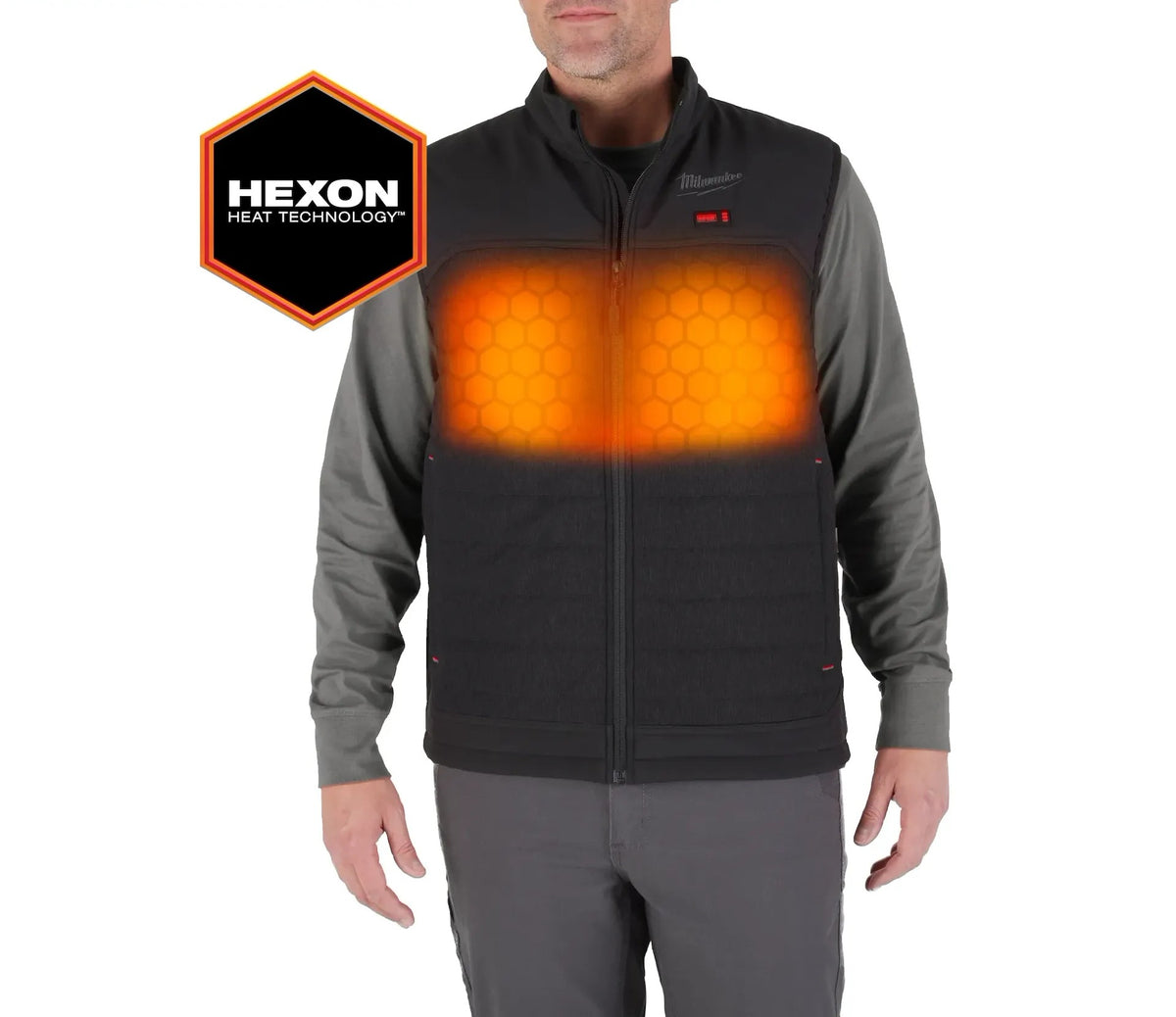 Gilet chauffant matelassé M12 Axis, moyen (noir)