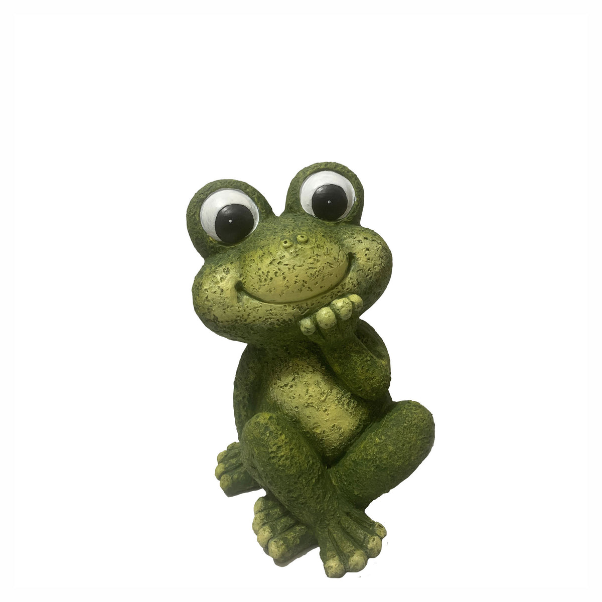 Décoration de grenouille assise pour le jardin, 8-1/4" x 5" x 14-1/4"