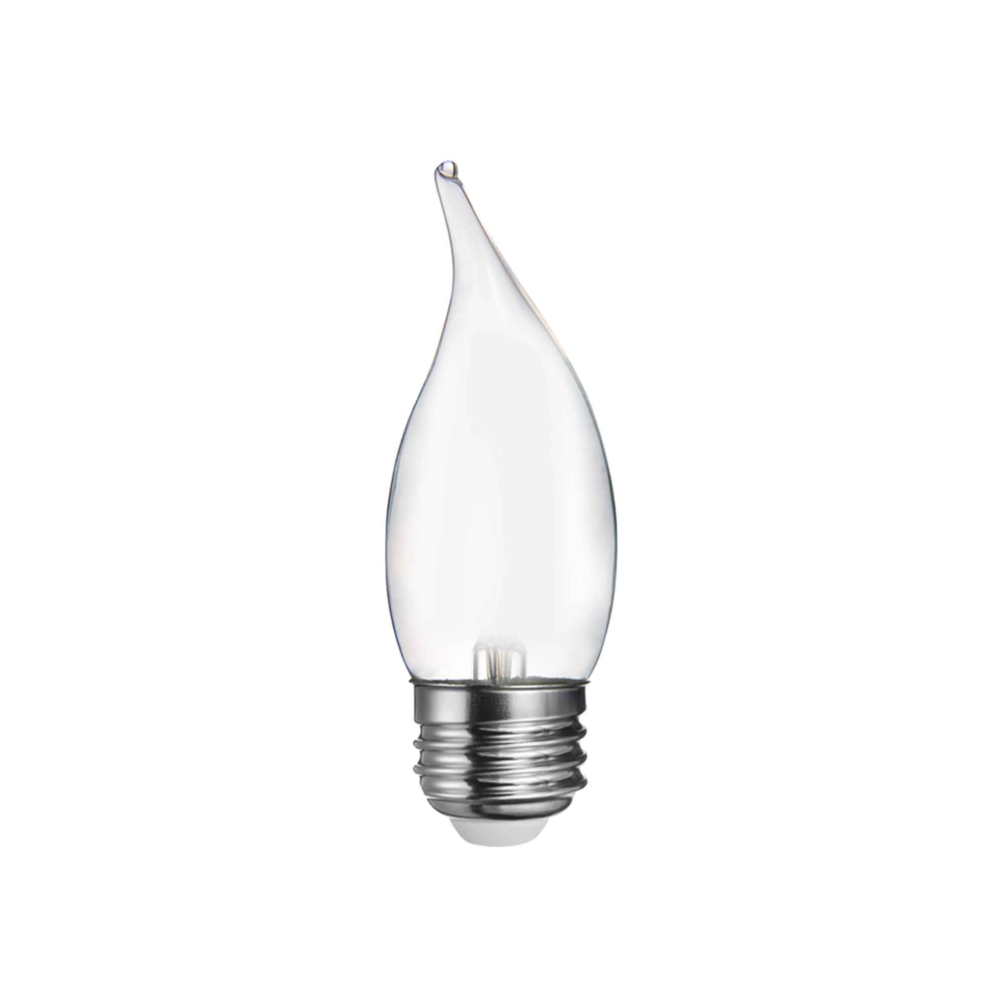 Ampoule givrée DEL à filament de type-C blanc doux 5,5 W / E26, 2 unités