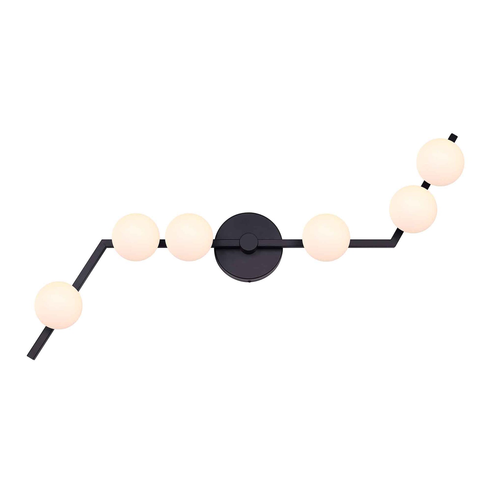 Luminaire sur rail Nylah à 6 lumières à DEL intégré de 30 W, noir mat