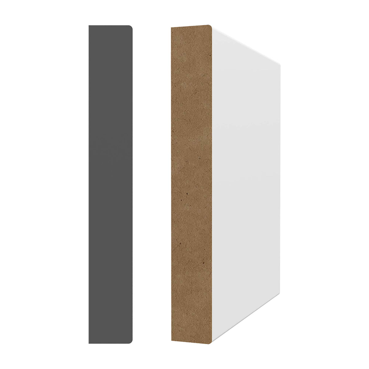 Plinthe en MDF avec apprêt blanc 5/8&#39;&#39; x 4-1/2&#39;&#39; x 14&#39;