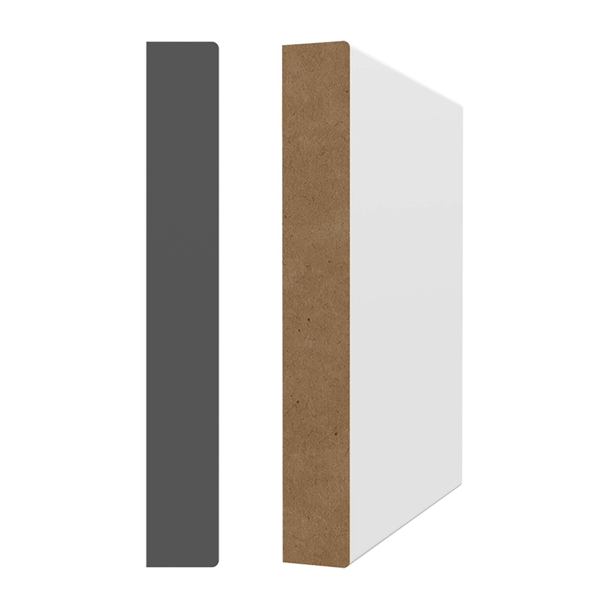 Plinthe en MDF avec apprêt blanc 5/8'' x 4-1/2'' x 14'