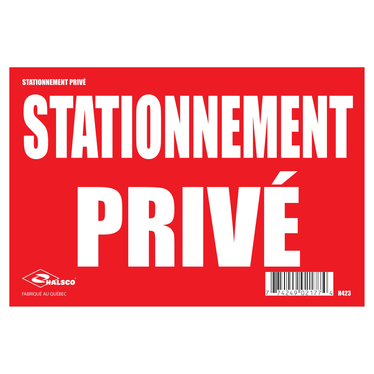 Affiche "Stationnement privé", 8" x 12"