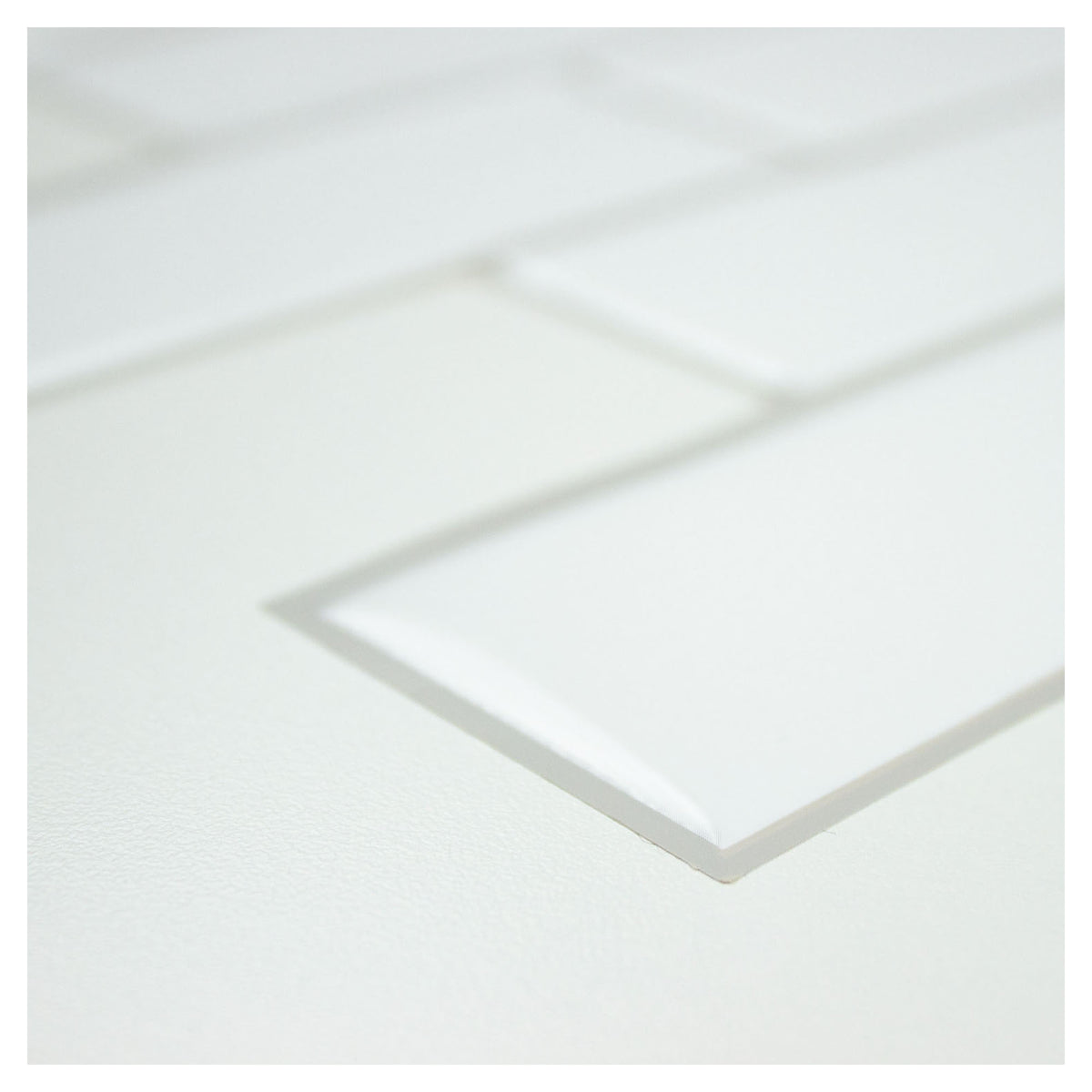 Dosseret de carrelage autocollant métro classique, 10,5" x 10,5" (blanc) / 4 unités