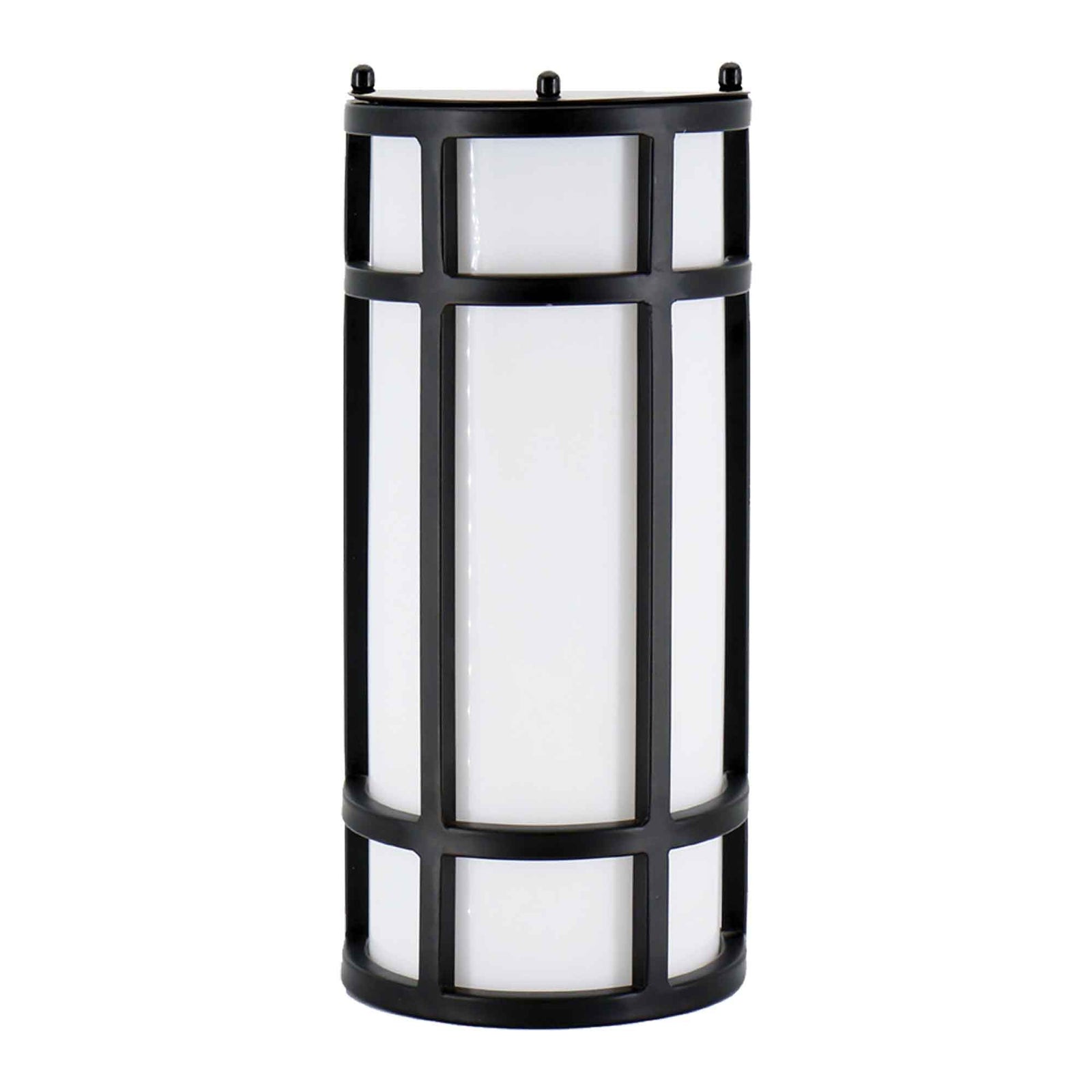 Luminaire mural d'extérieur noir avec DEL de la collection Wilson, 6" x 12"