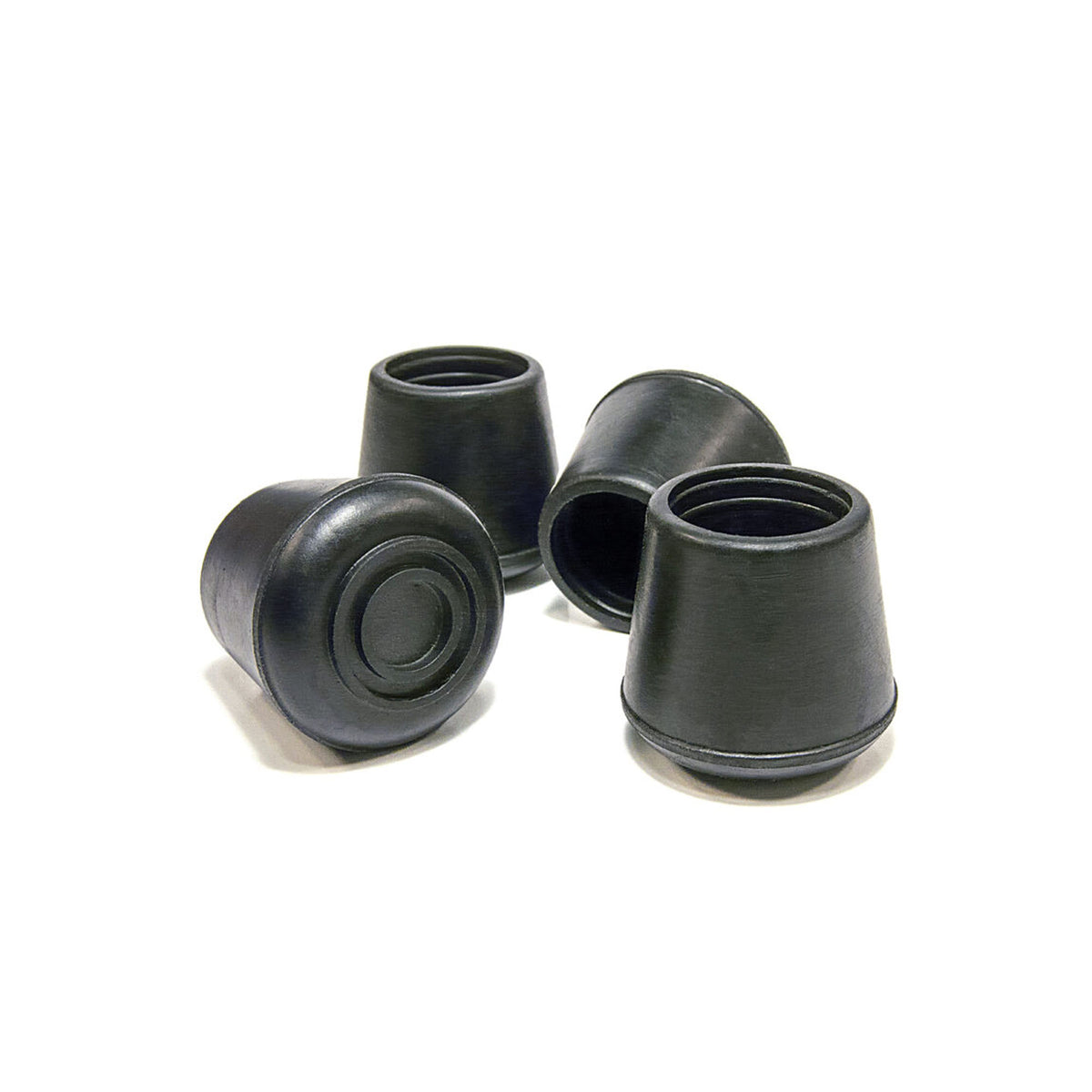 Embout de caoutchouc rond de 3/4'' DI, noir (4 unités)