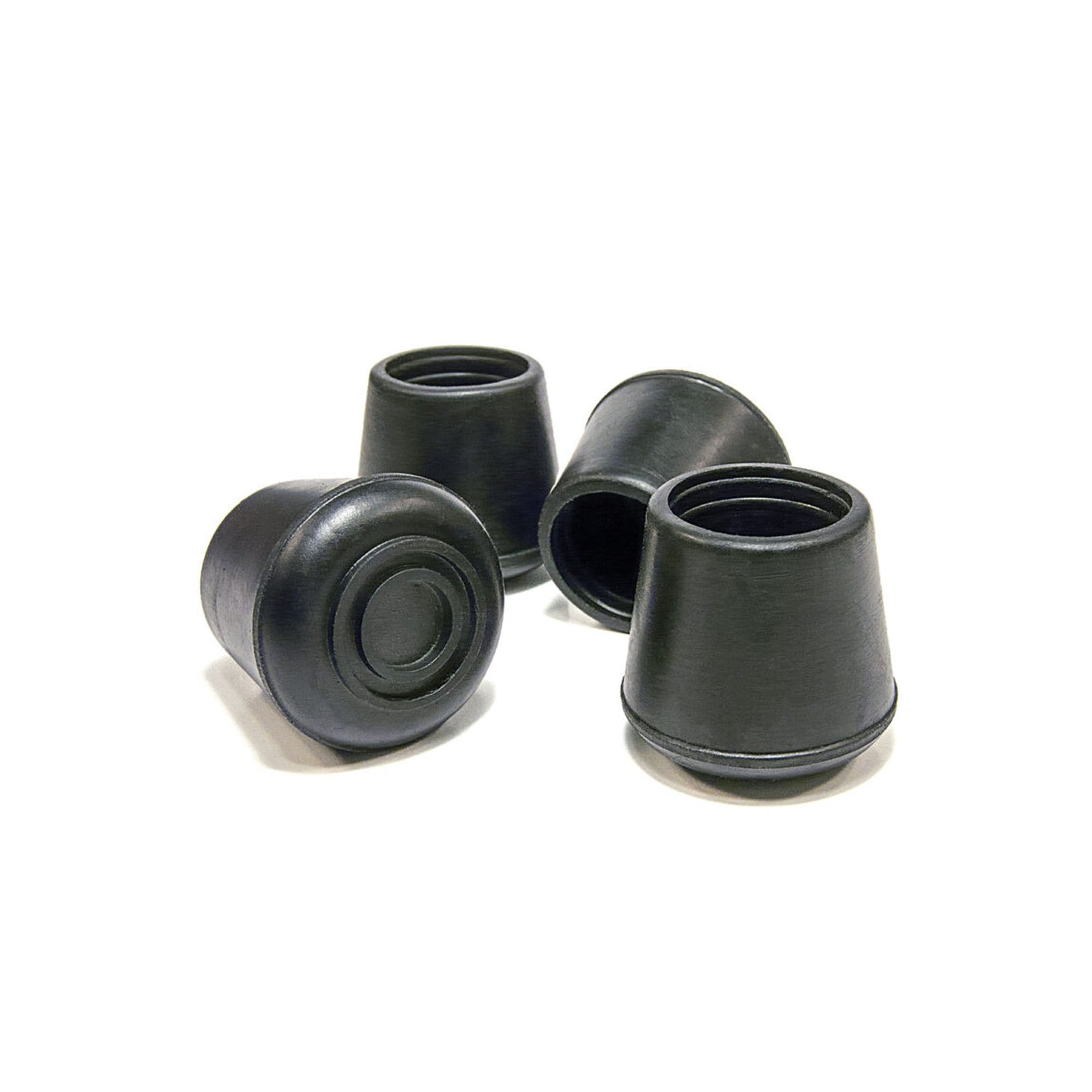 Embout de caoutchouc rond de 3/4'' DI, noir (4 unités)