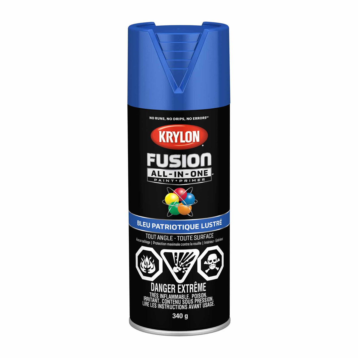 Krylon Fusion All-In-One aérosol bleu patriotique lustré, 340 g