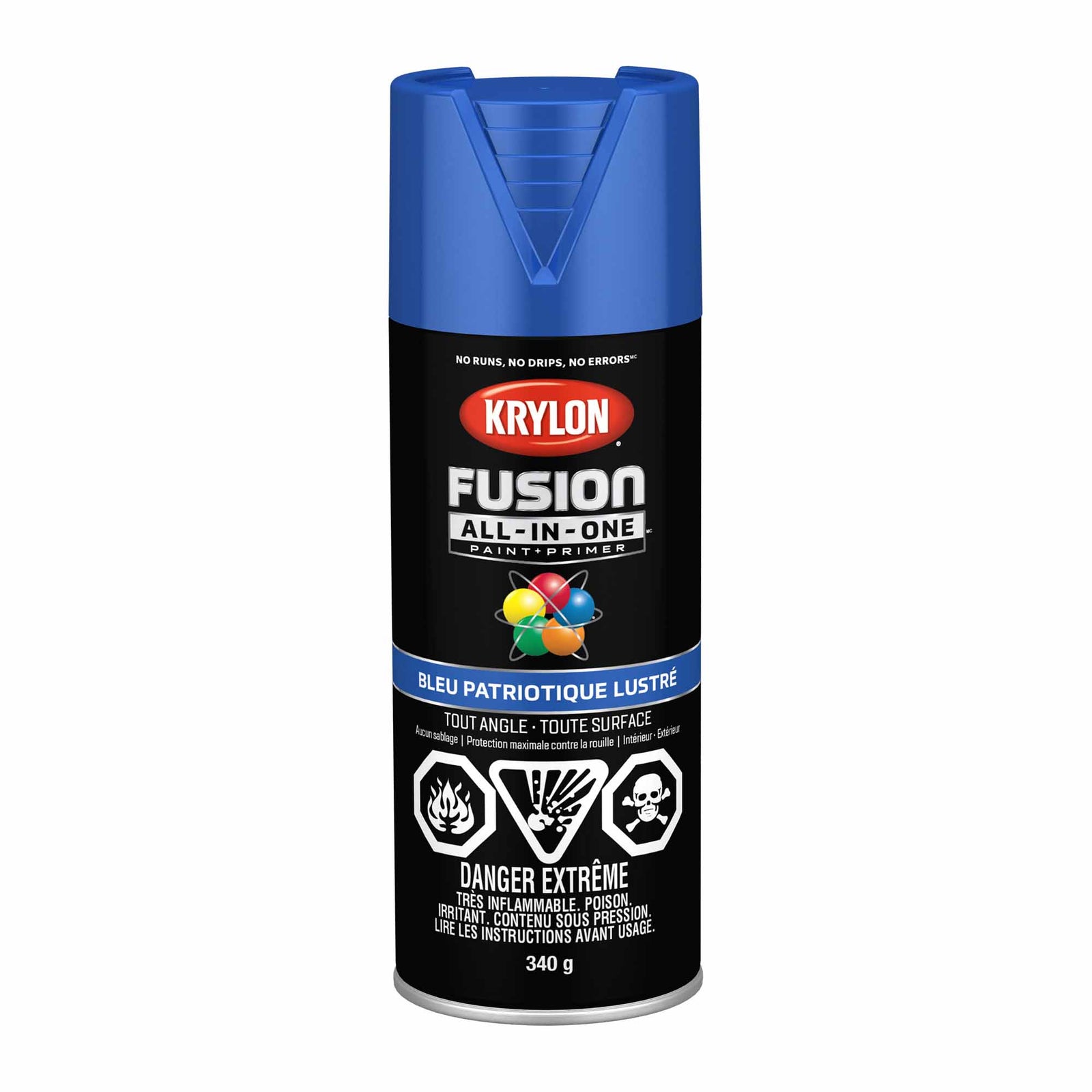 Krylon Fusion All-In-One aérosol bleu patriotique lustré, 340 g