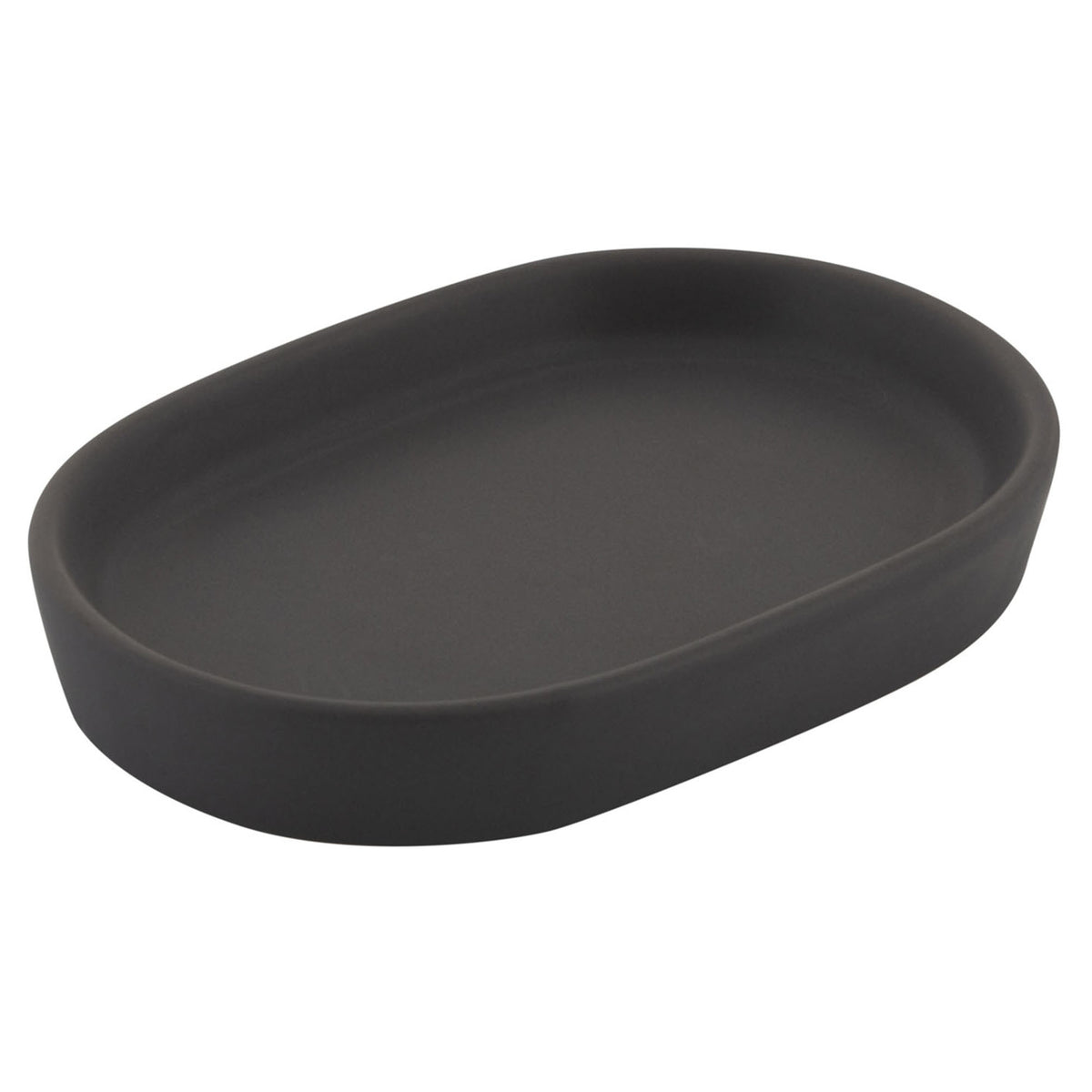 Porte-savon Anitra en céramique, gris foncé