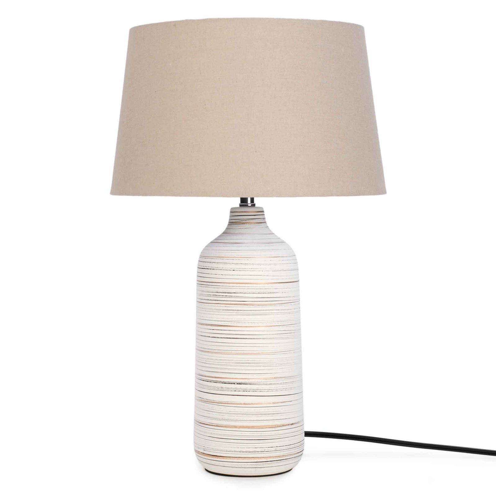 Lampe de table à base striée, 19"