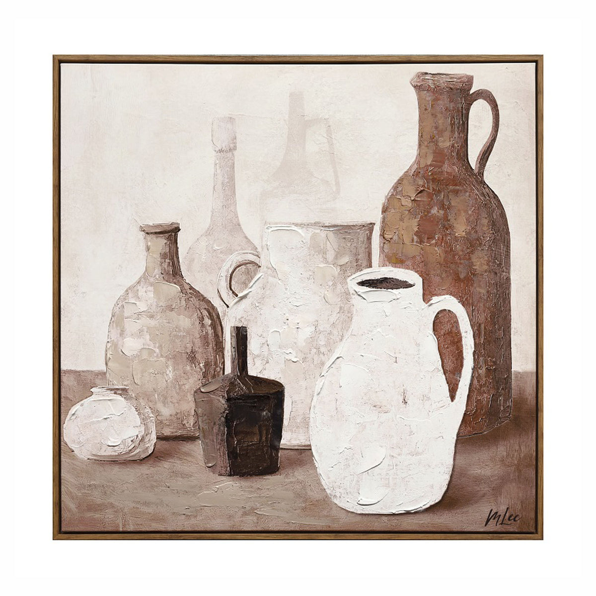 Canevas de bouteilles et de cruches, 31-1/2" x 31-1/2"