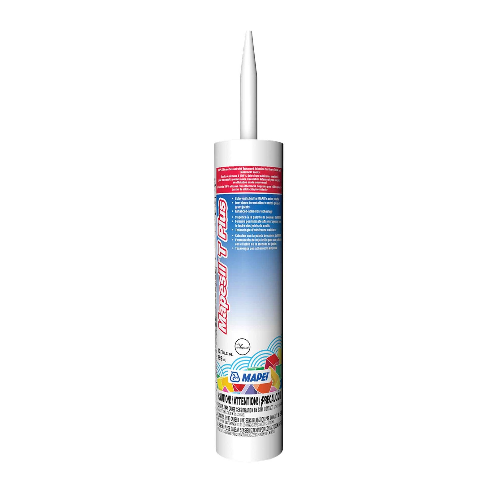 Mastic de silicone Mapesil T Plus de 299 ml, biscuit #5014
