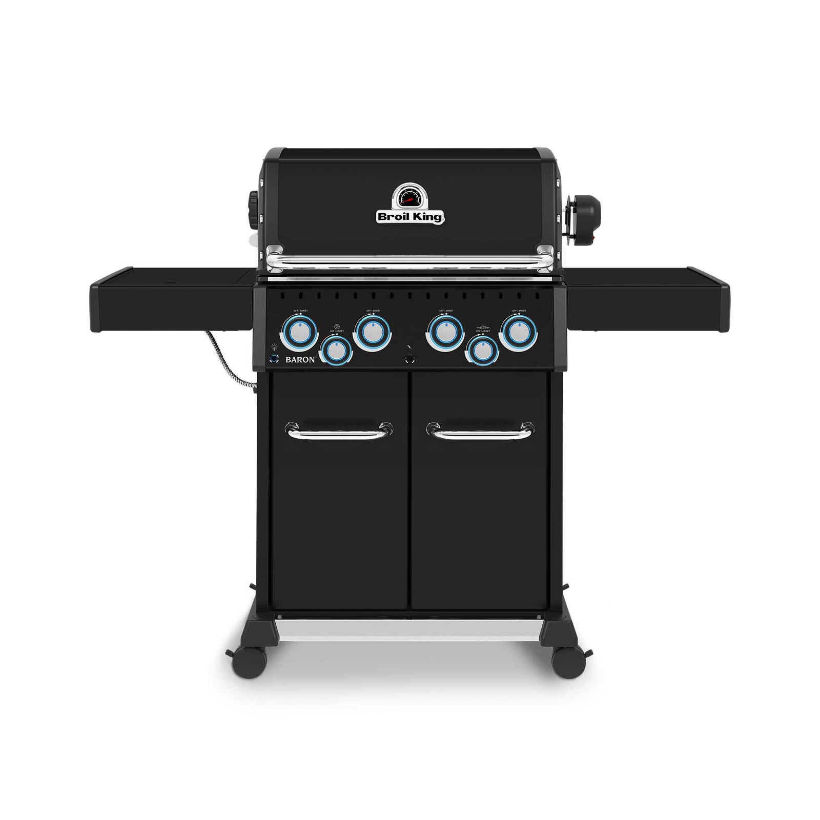 BBQ au propane Baron 490 Pro Shadow à 4 brûleurs + 1 brûleur latéral + 1 brûleur arrière, 65 000 BTU