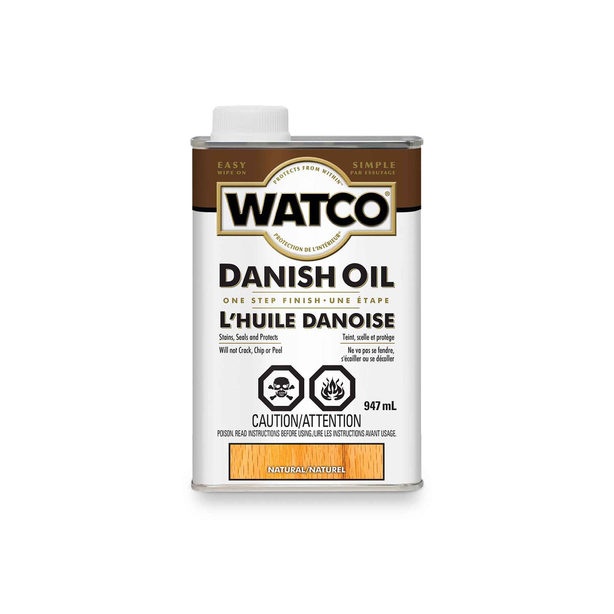 Watco Huile Danoise naturel, 947 ml