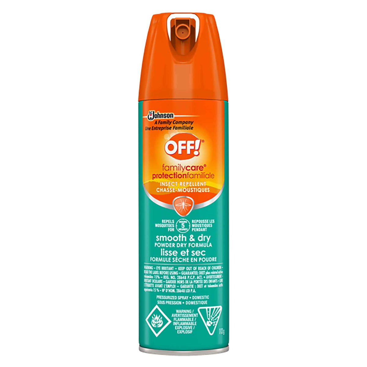 Chasse-moustiques Protection familiale Lisse et sec en aérosol, 113 g