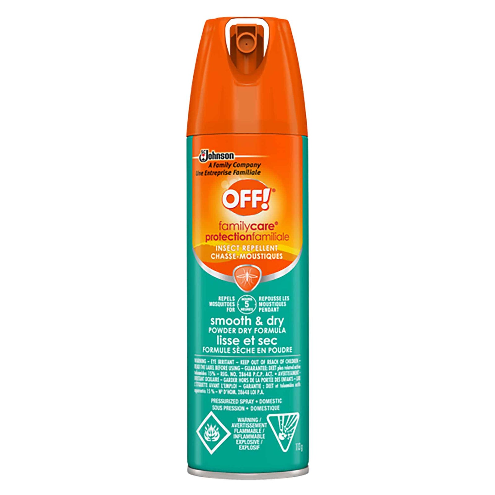 Chasse-moustiques Protection familiale Lisse et sec en aérosol, 113 g