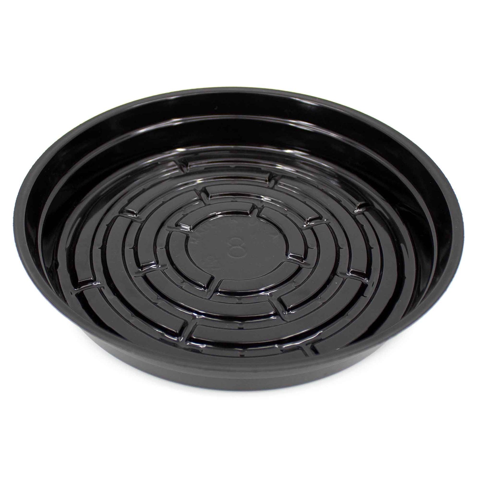 Soucoupe robuste en vinyle noir, 8"