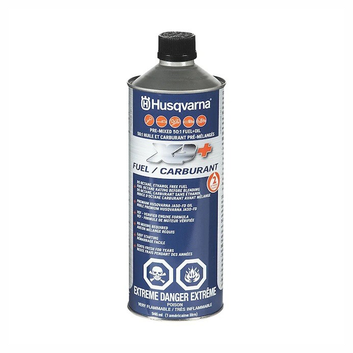 Carburant et huile pré-mélangés pour moteurs 2 temps, 50:1 (946 ml)