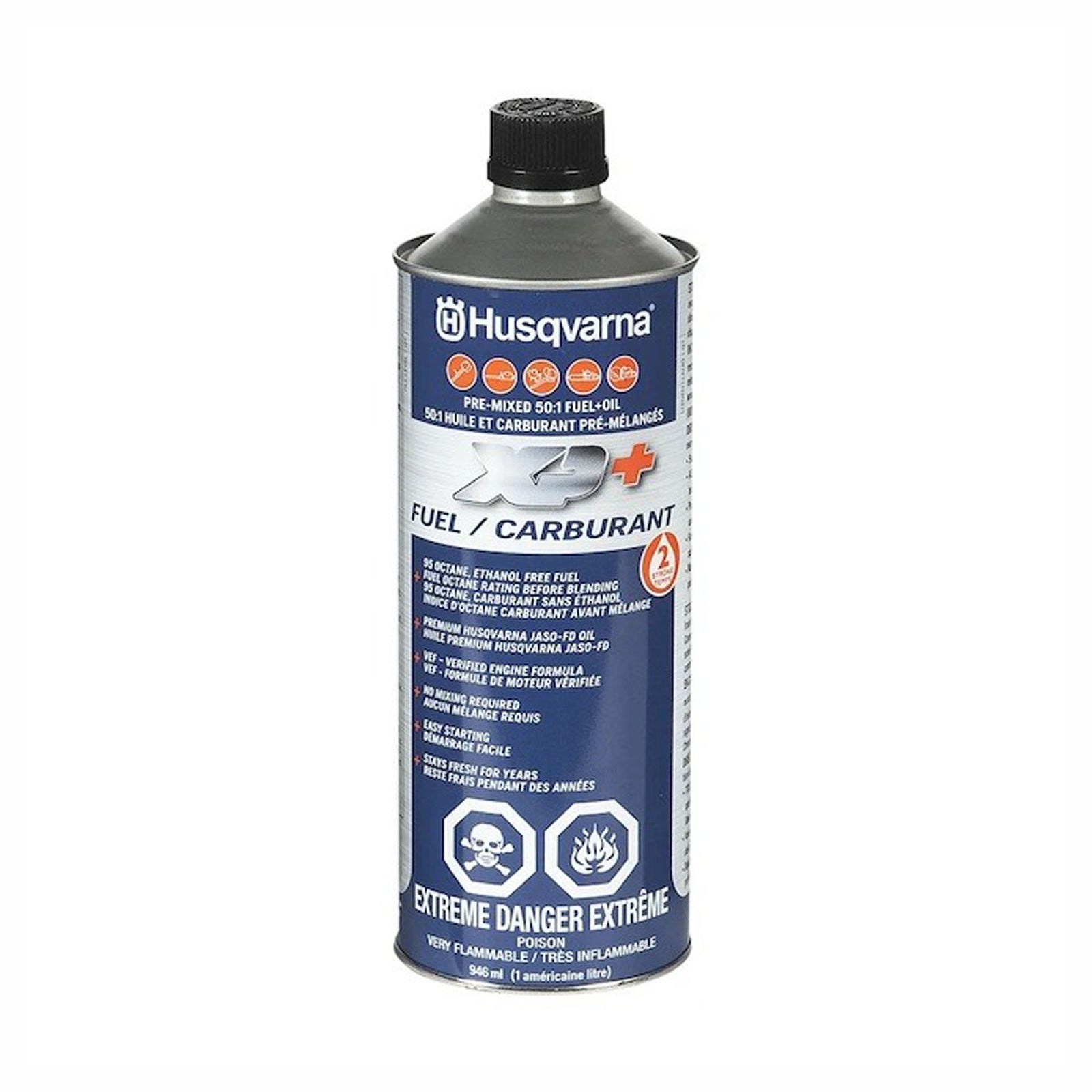 Carburant et huile pré-mélangés pour moteurs 2 temps, 50:1 (946 ml)