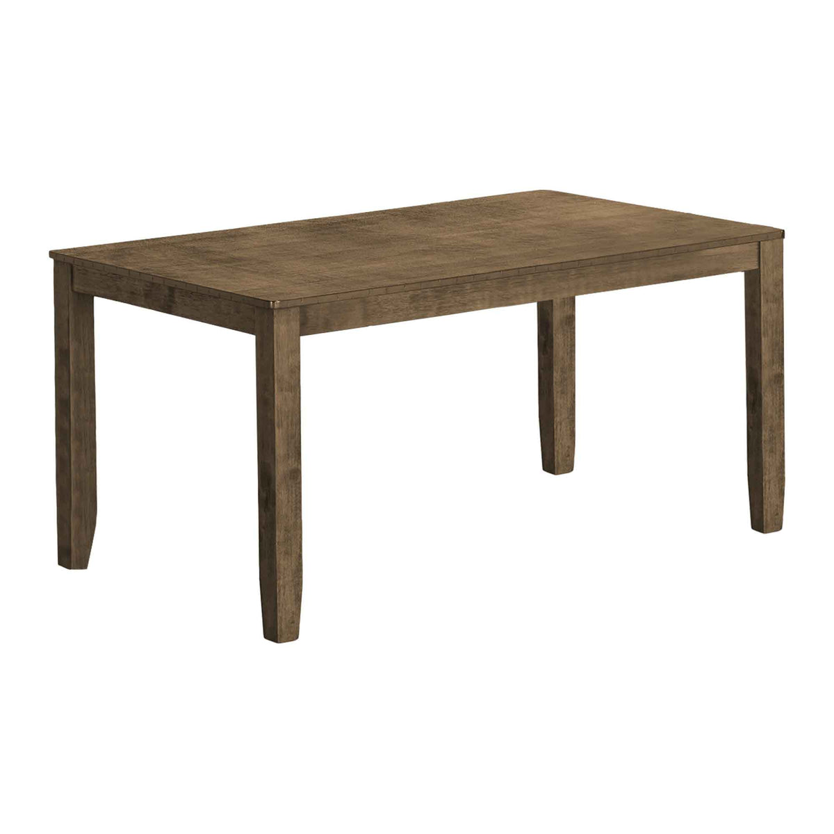 Table rectangulaire de salle à manger avec pieds en bois massif et plateau en placage brun antique, 59'' x 35,5'' x 29,5''