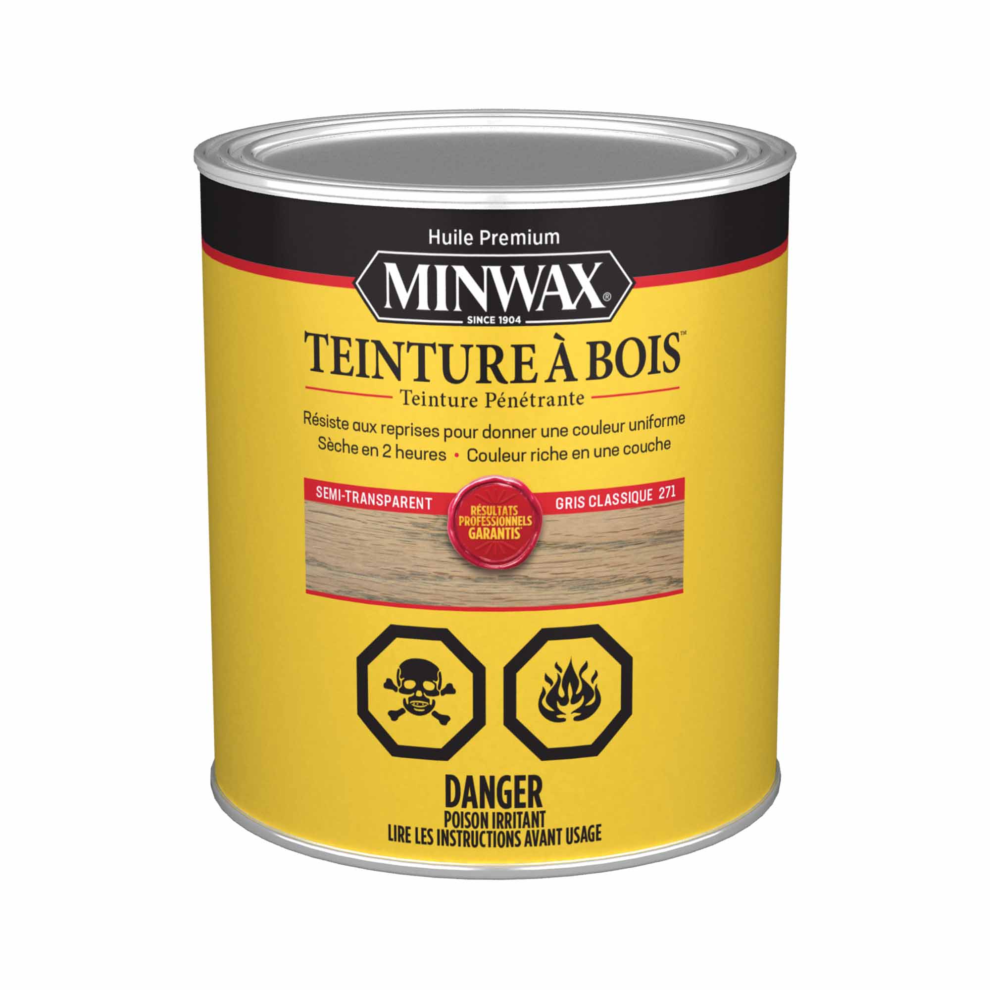 Minwax teinture à bois gris classique semi-transparent, 946 ml