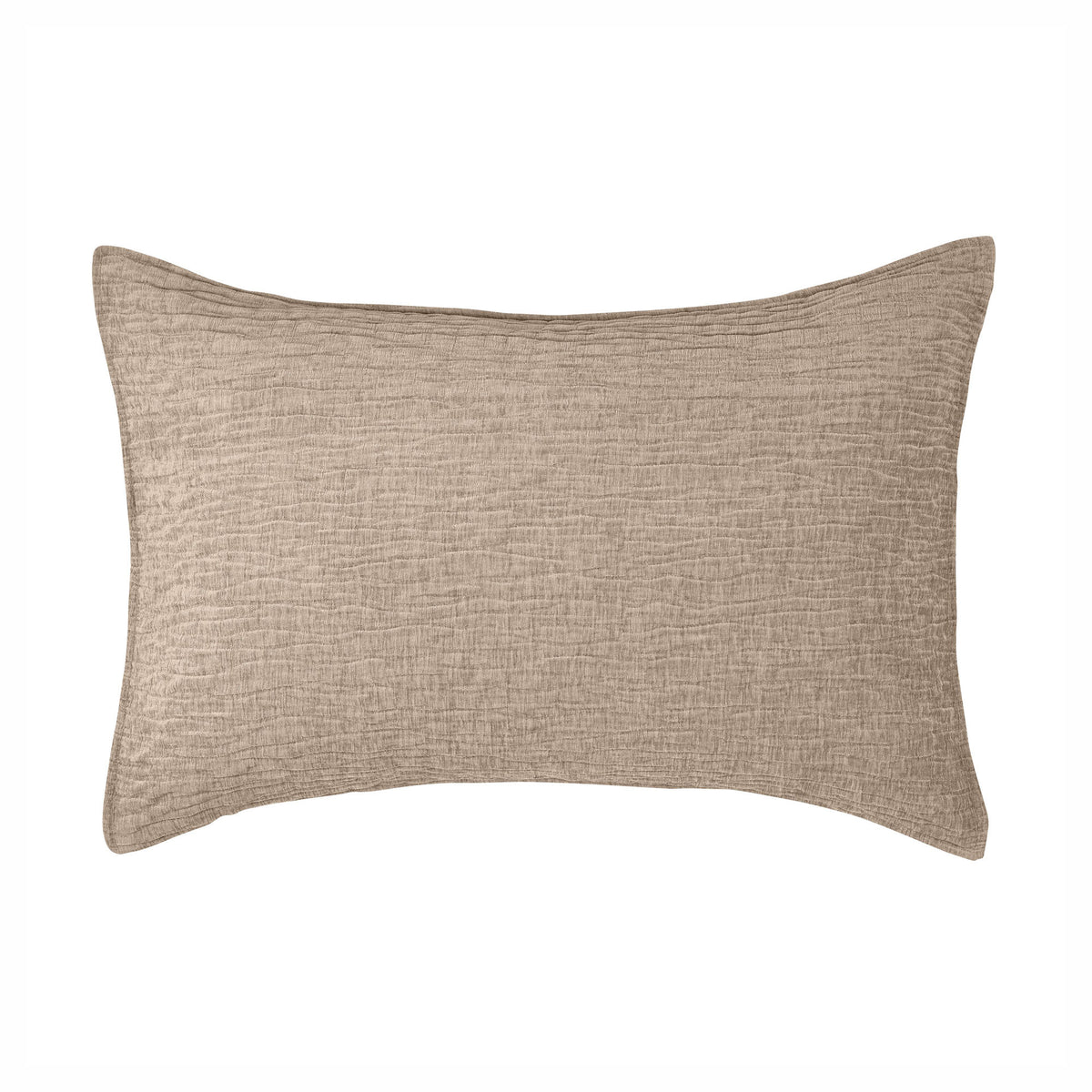 Couvre-oreiller texturé Barbara, taupe (double-queen)