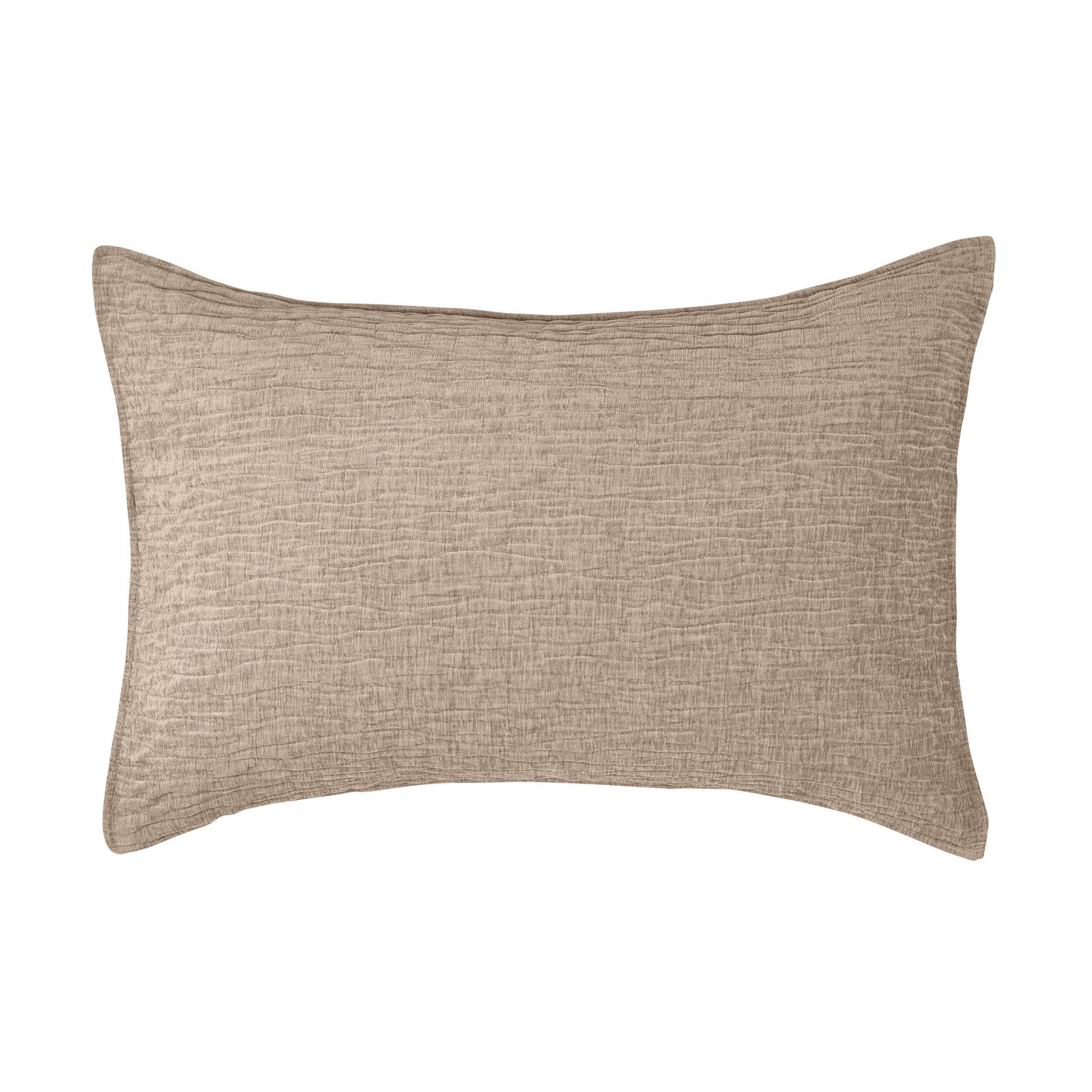 Couvre-oreiller texturé Barbara, taupe (double-queen)
