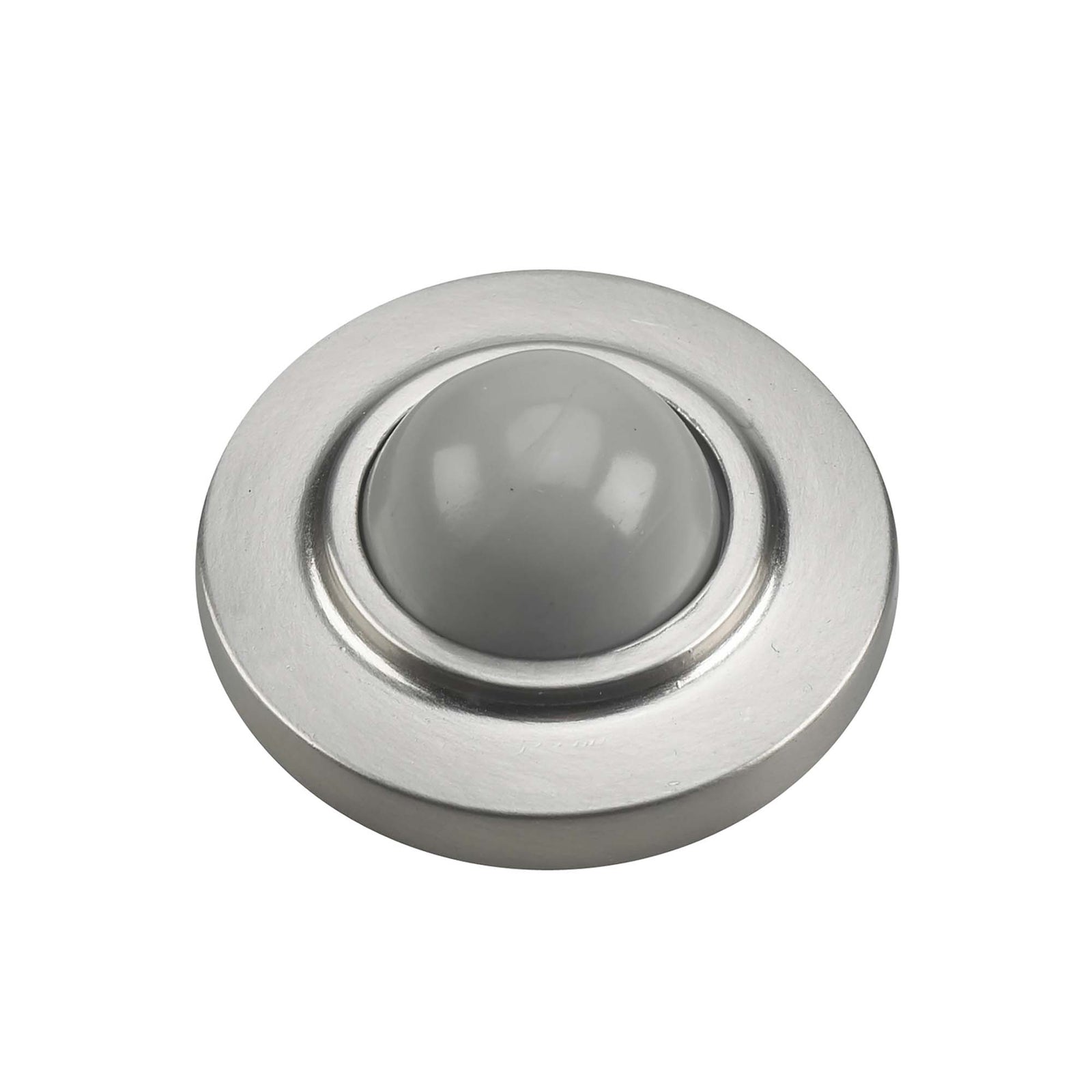 Butoir de porte mural convexe, nickel brossé