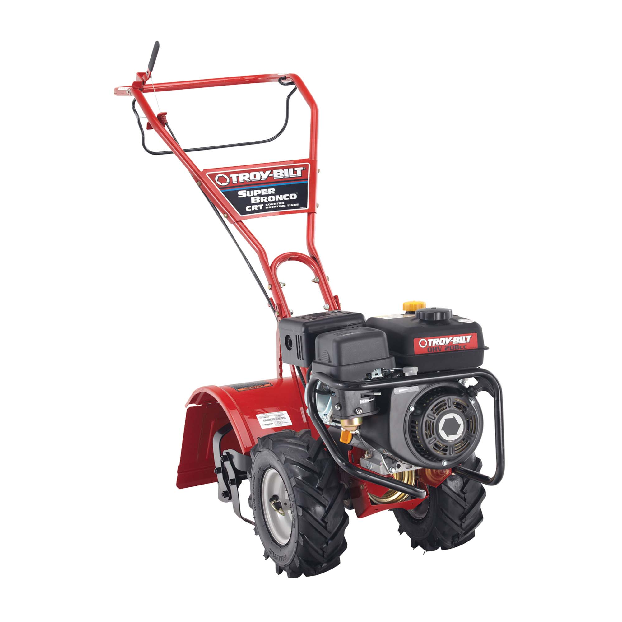 Motoculteur à dents arrière avec marche arrière, largeur de travail de 16''