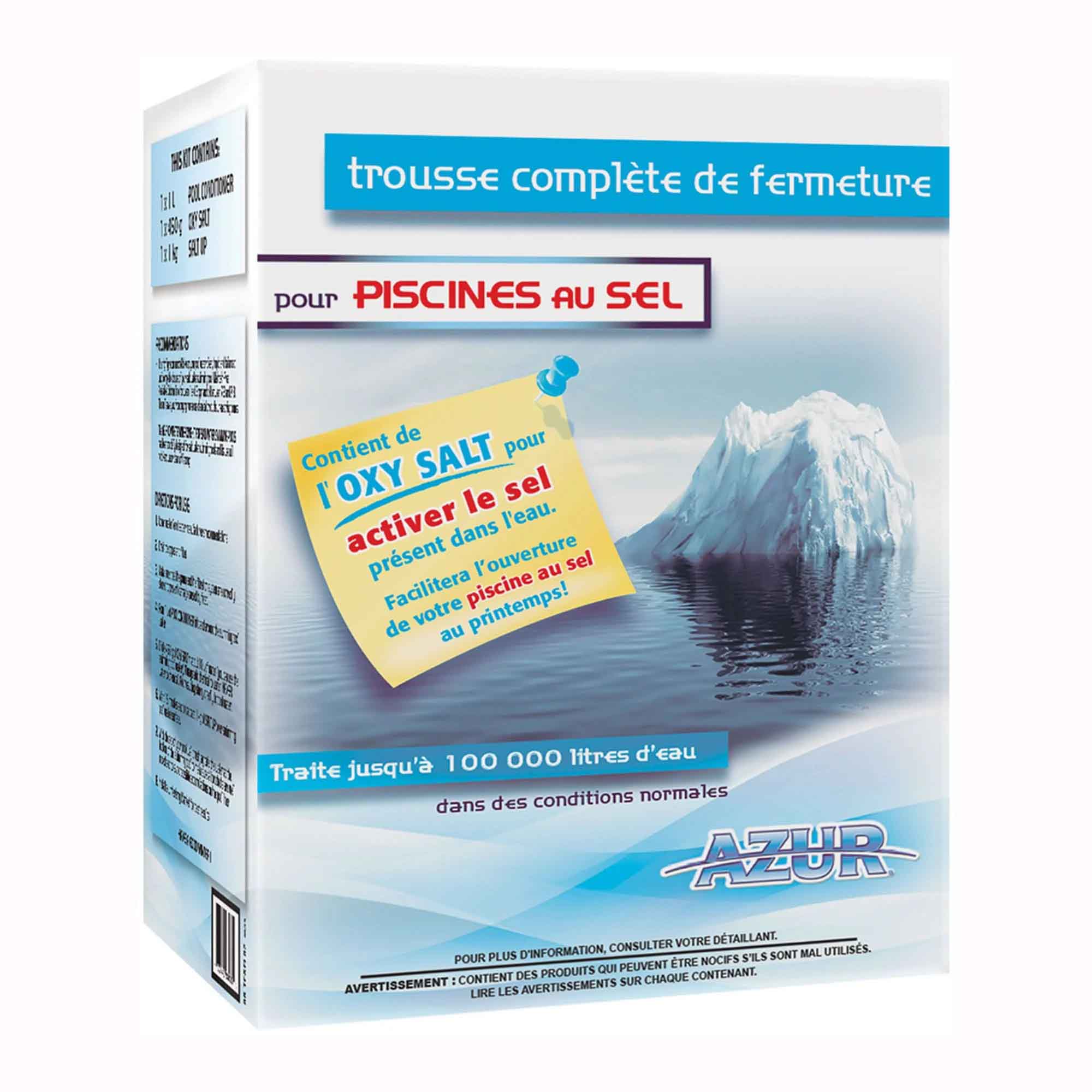 Trousse complète de fermeture pour piscine au sel