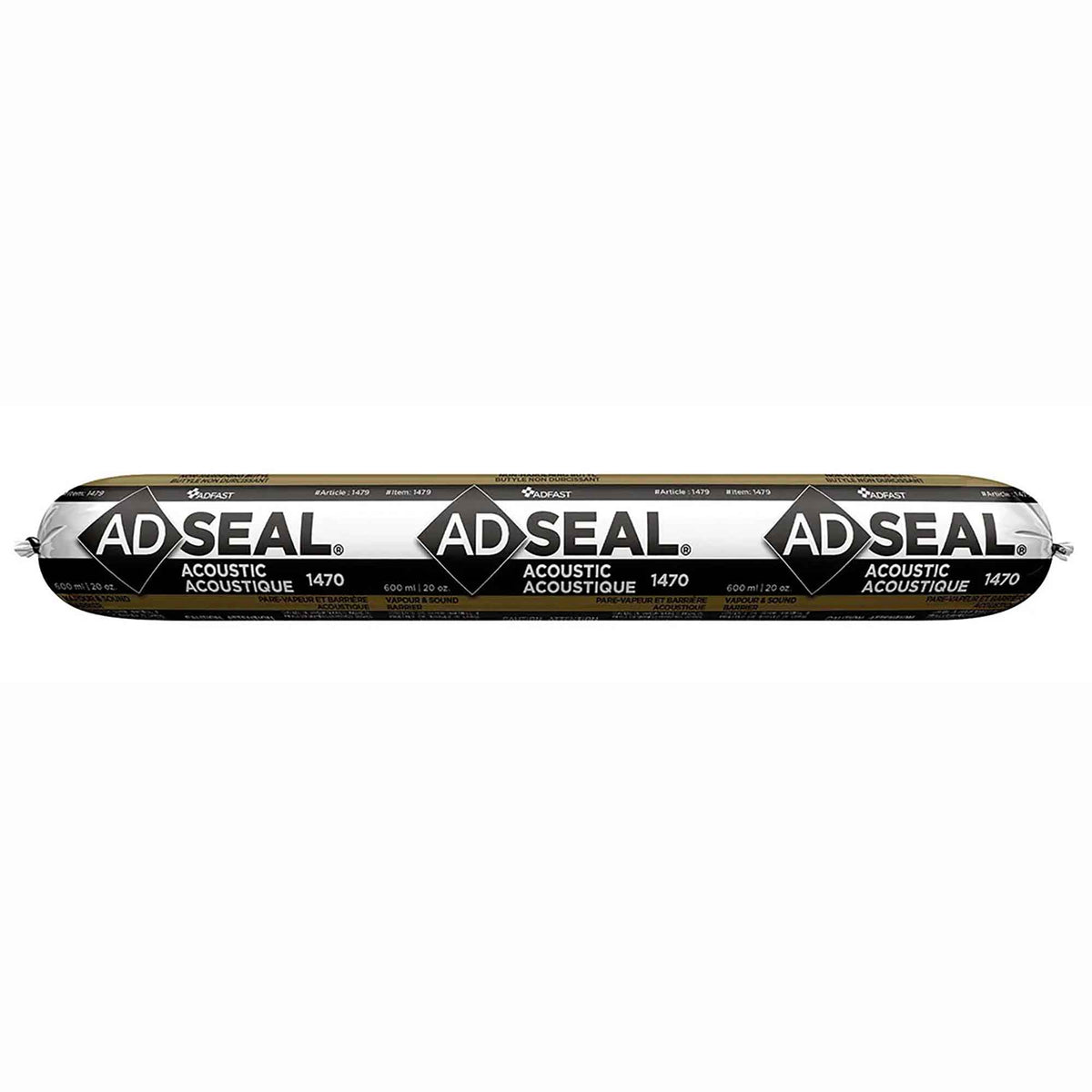 Scellant acoustique ADSEAL 1470 en forme de saucisse, 600 ml