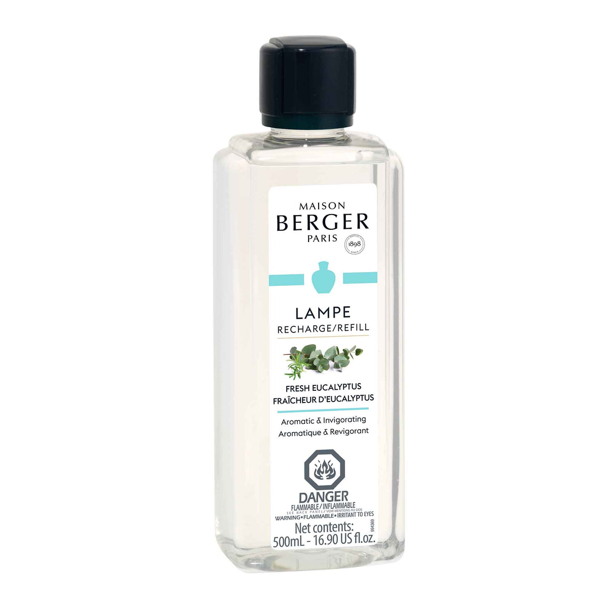 Recharge pour lampe aromatique de 500 ml, fraîcheur d’eucalyptus 
