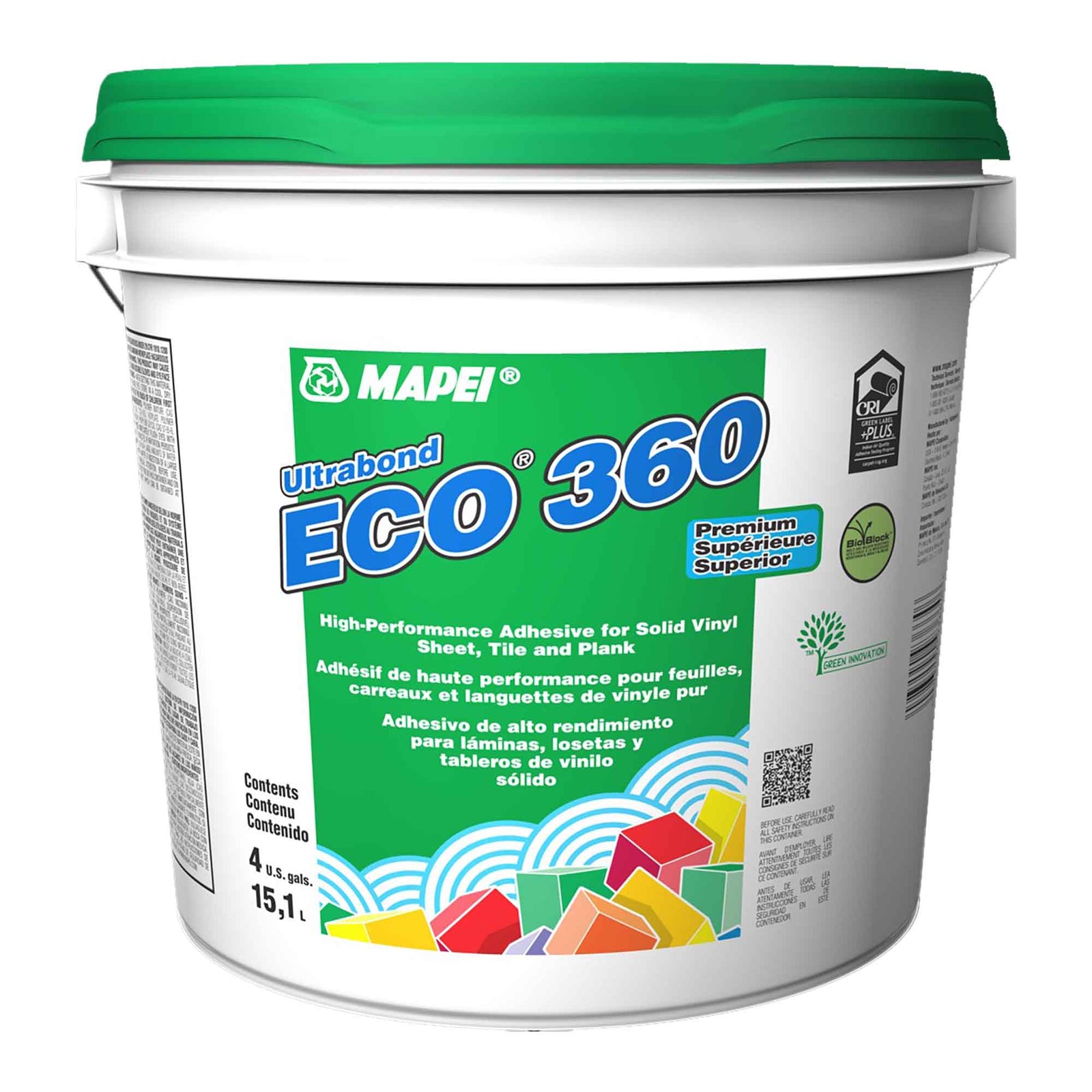 Adhésif haute performance pour vinyle Ultrabond Eco 360, 15,1 L
