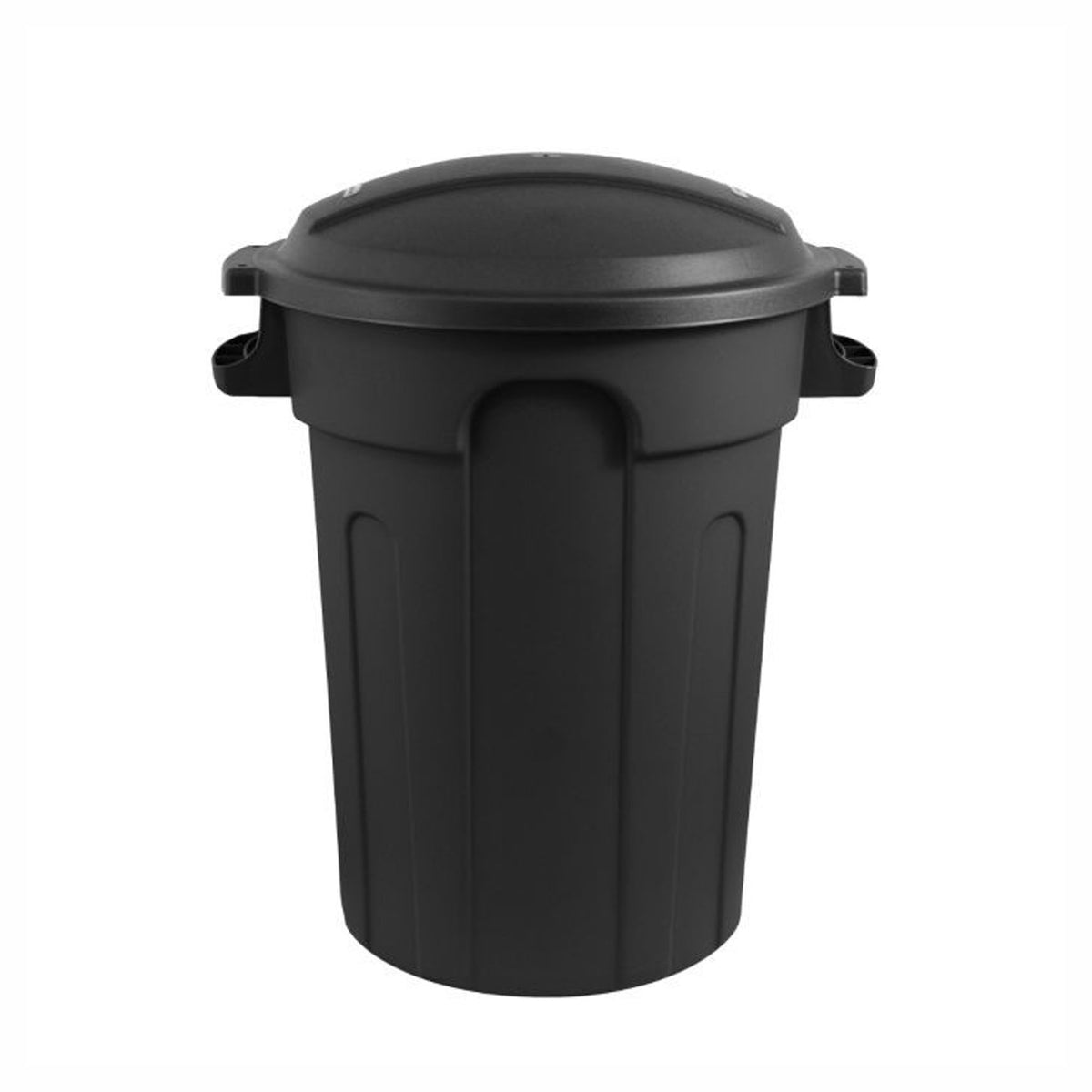 Poubelle avec couvercle en résine noir, 80 L