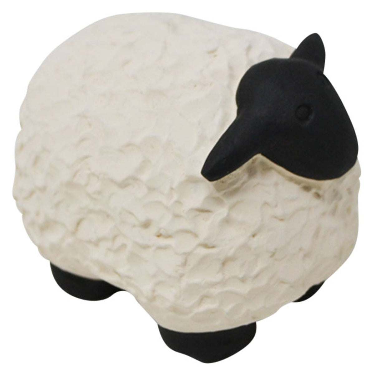 Petit mouton décoratif en blanc et noir, 3,74" x 2,75" x 2,75"