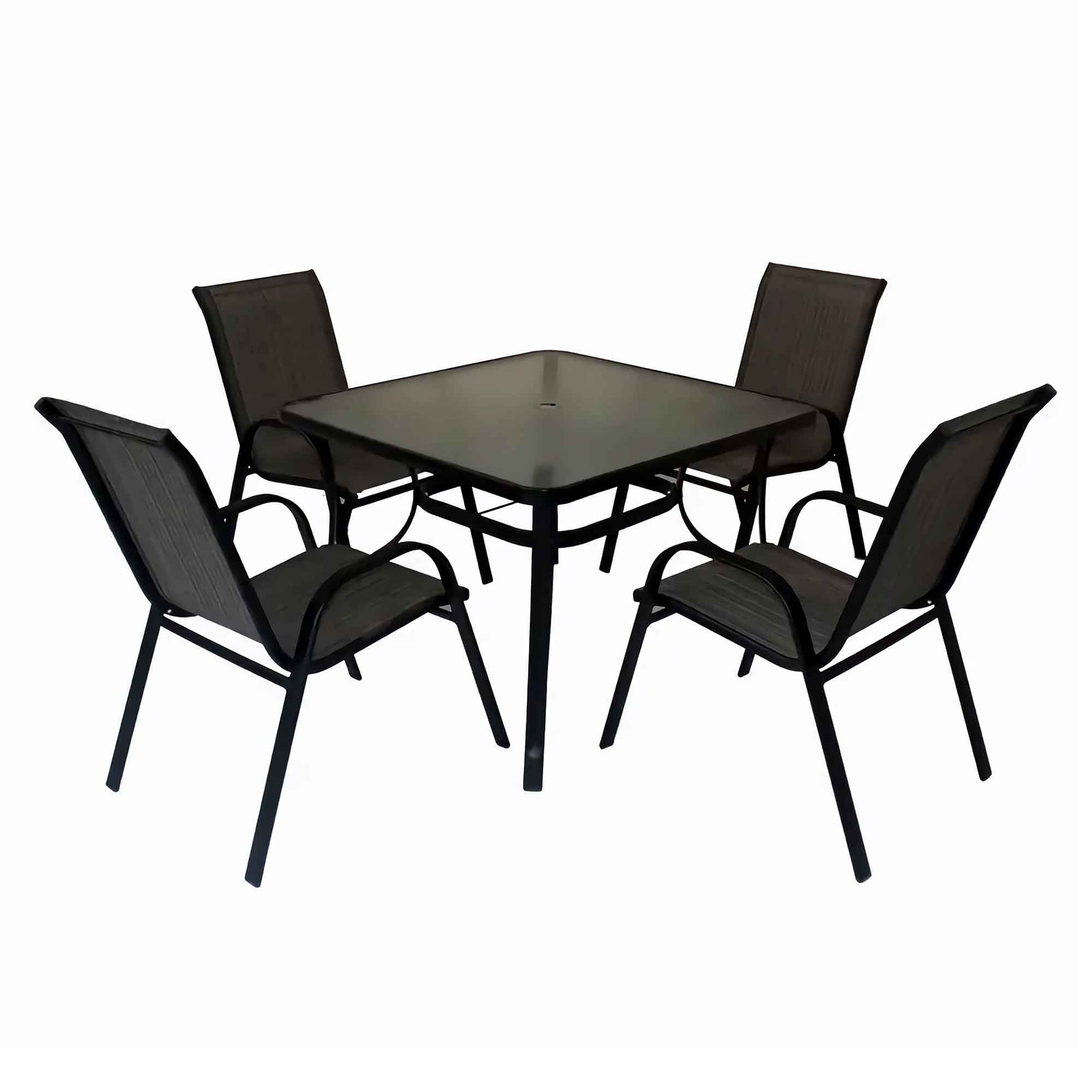 Table d'extérieur carrée en acier, 40,1'' x 40,1'' x 27,5'' (table seulement)