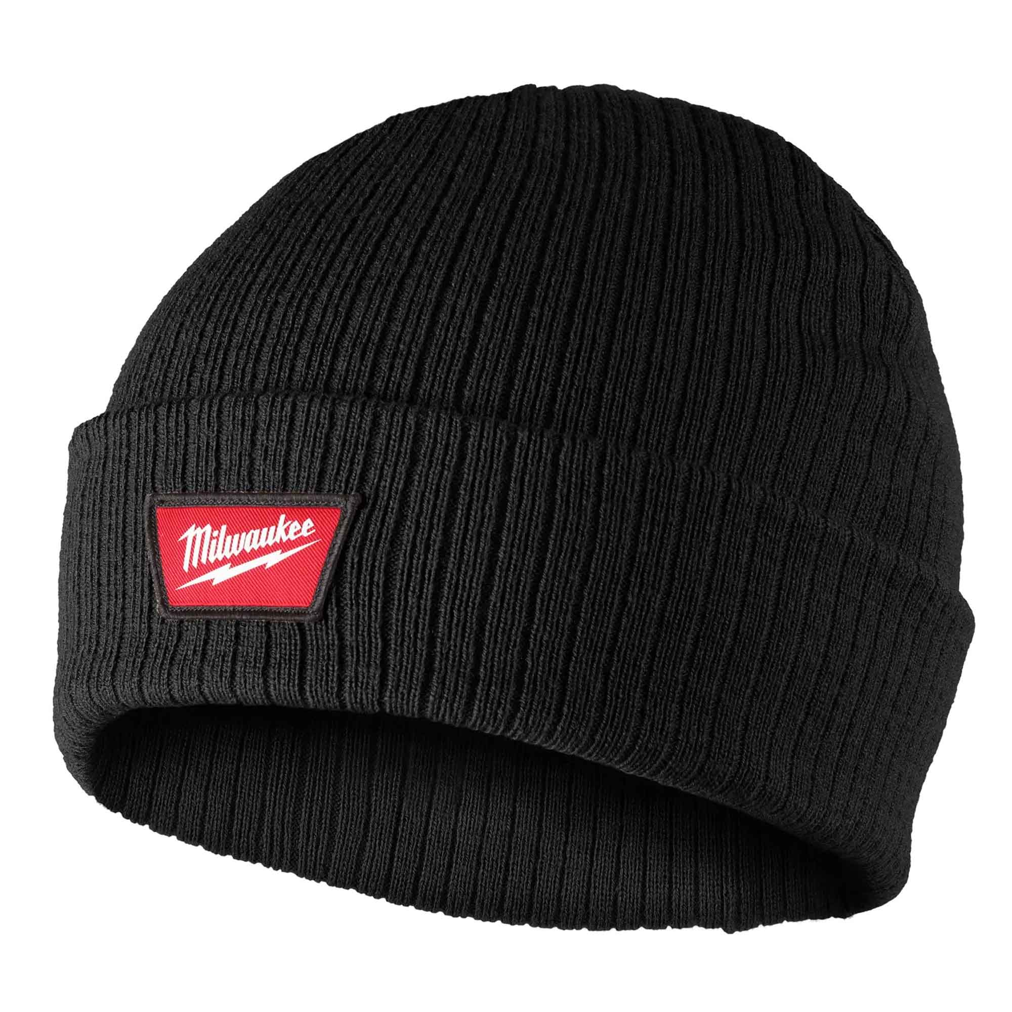 Tuque à revers Workwear en tricot côtelé, noir