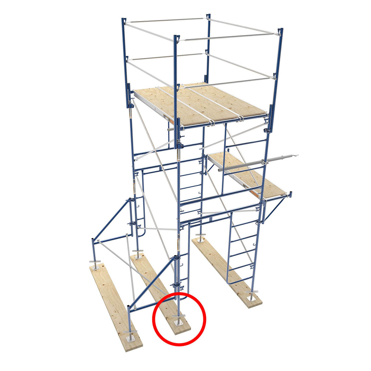 Vérin à vis galvanisé avec plaque, 24"