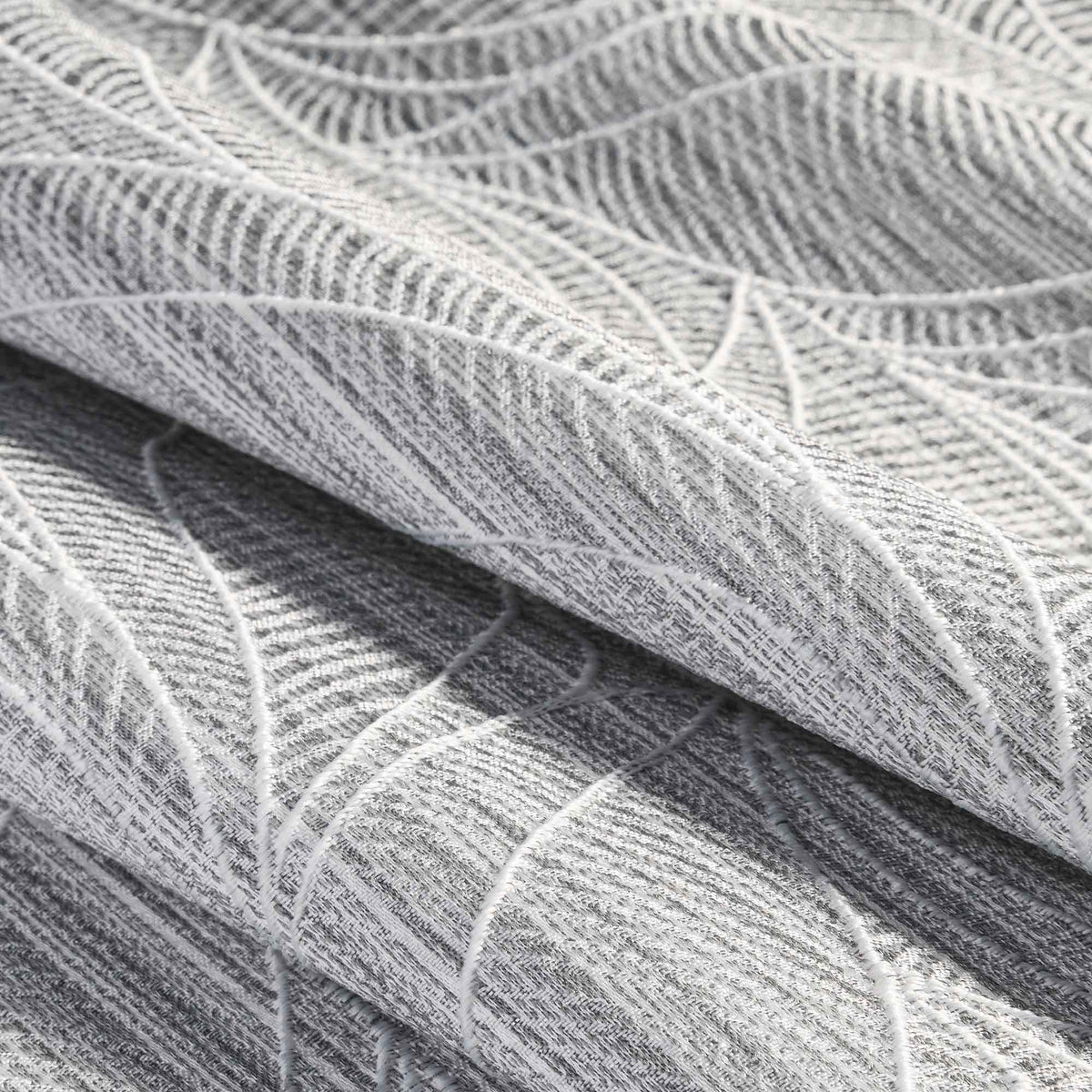 Panneau de rideau tissé avec texture de feuilles, 54'' x 84'' (brume du port)